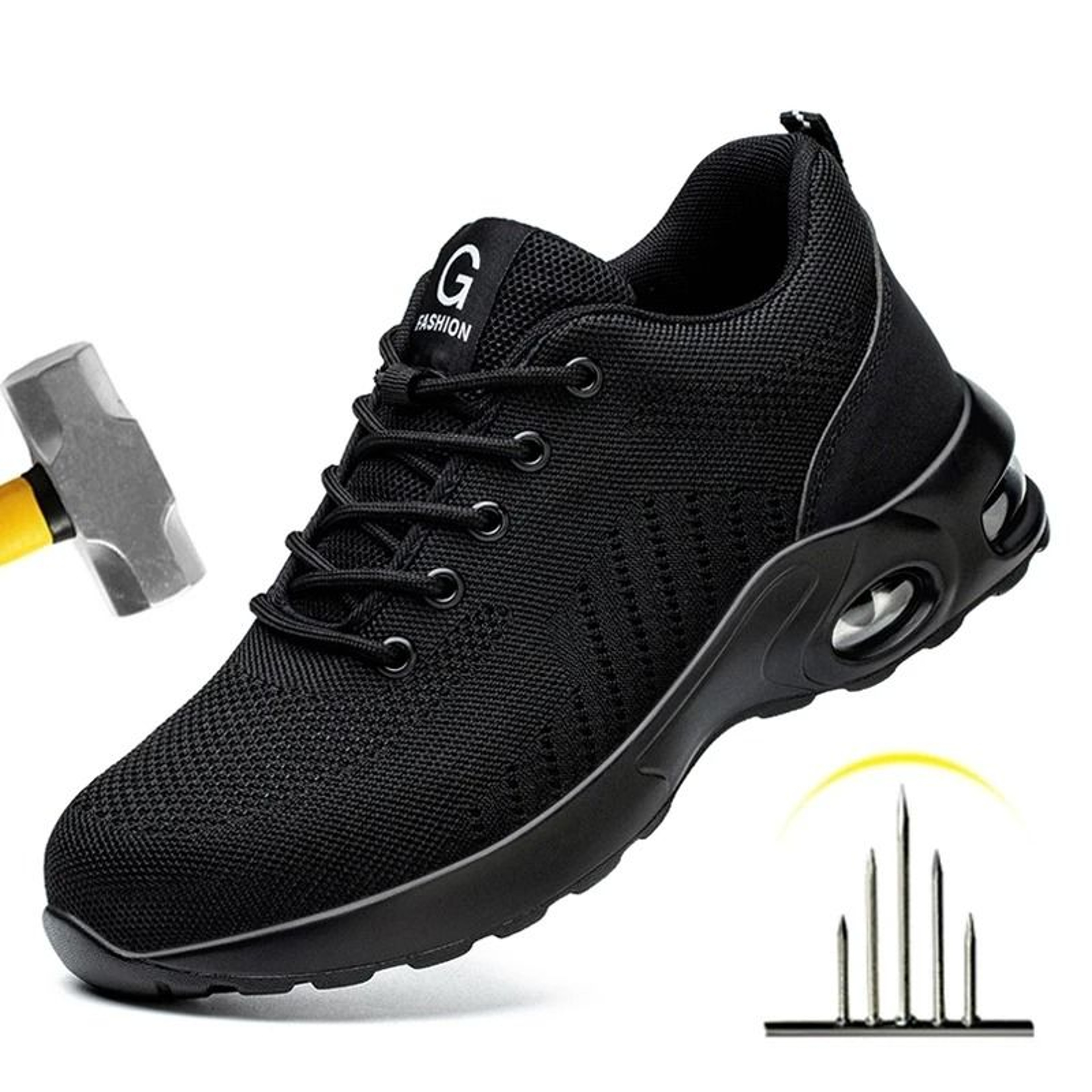 Steel Toe Safety Shoes Breathable Work Sneakers For Men And Women 1