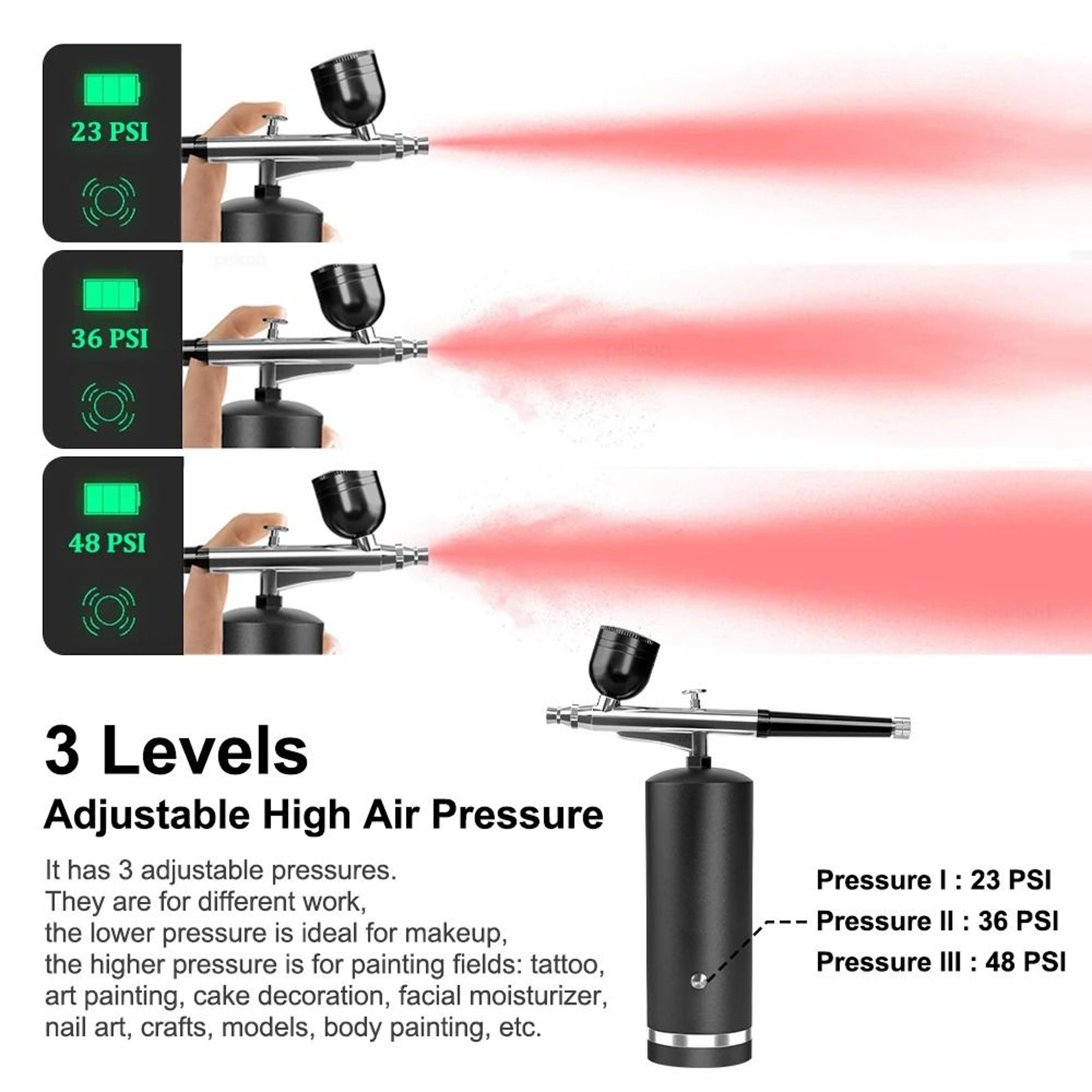 Portable Airbrush Kit With Compressor And Spray Gun For Painting And Crafts 3