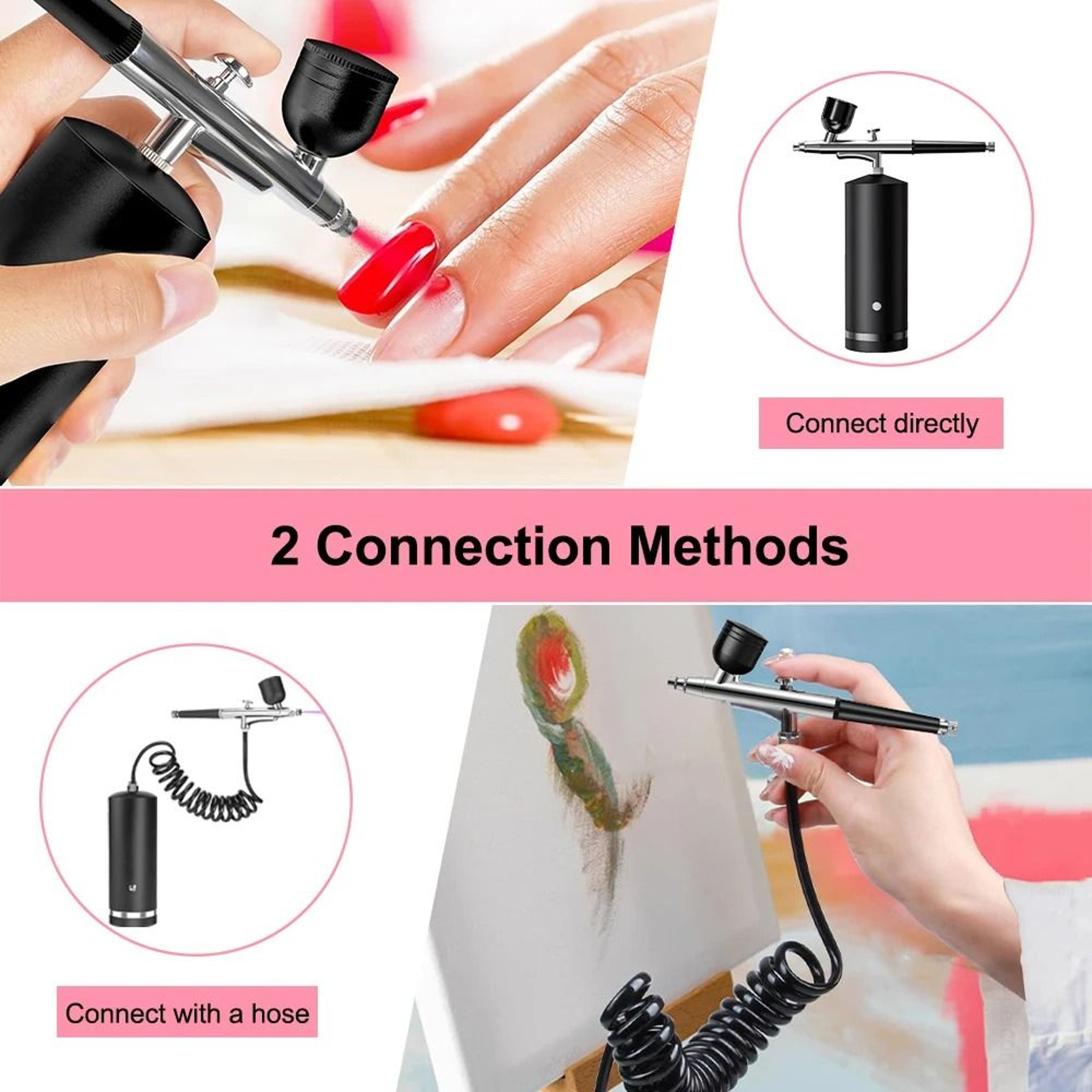 Portable Airbrush Kit With Compressor And Spray Gun For Painting And Crafts 4
