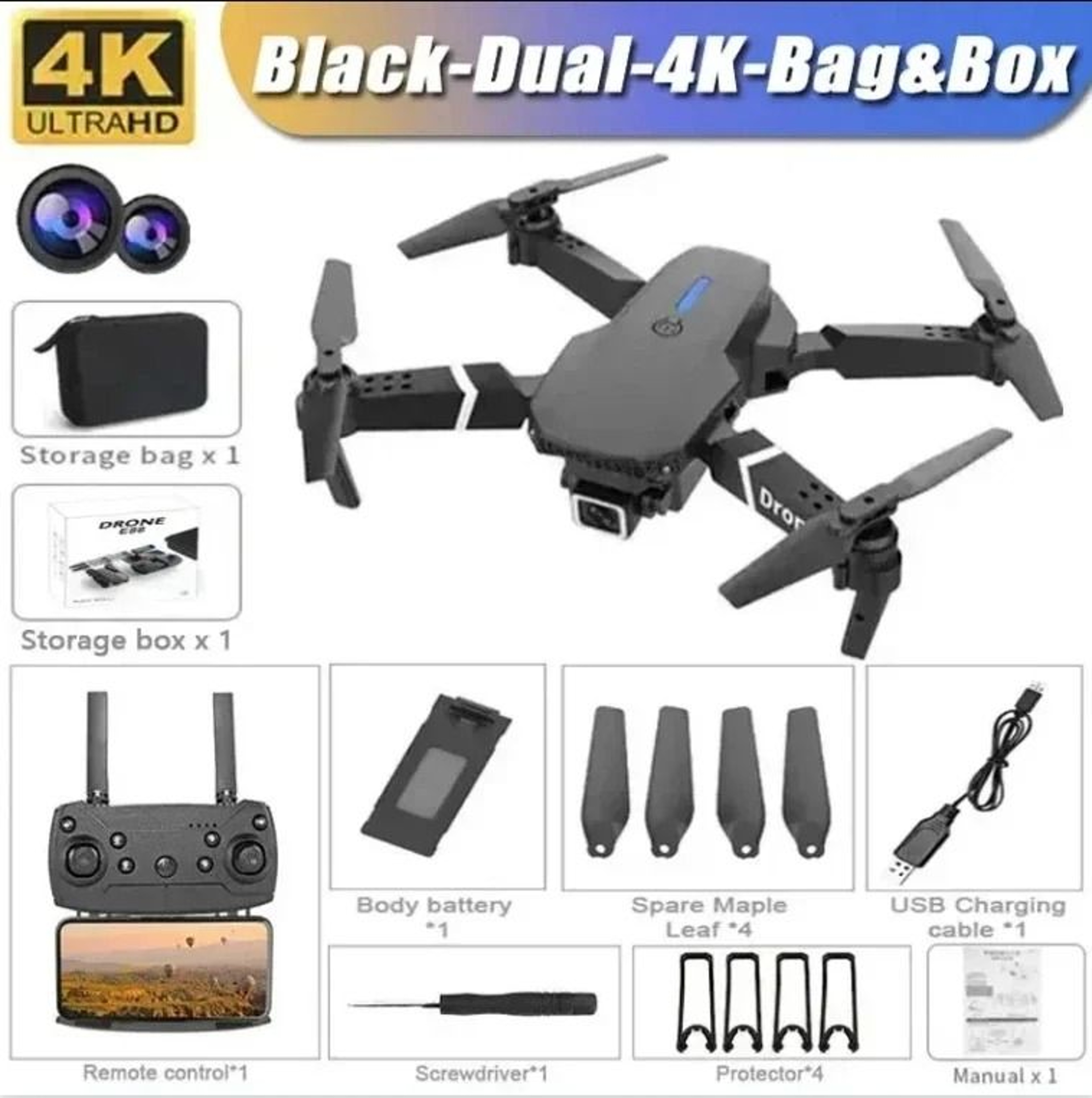 E88 Pro WiFi FPV Drone With 4K HD Camera Foldable Quadcopter For Adults And Kids 10