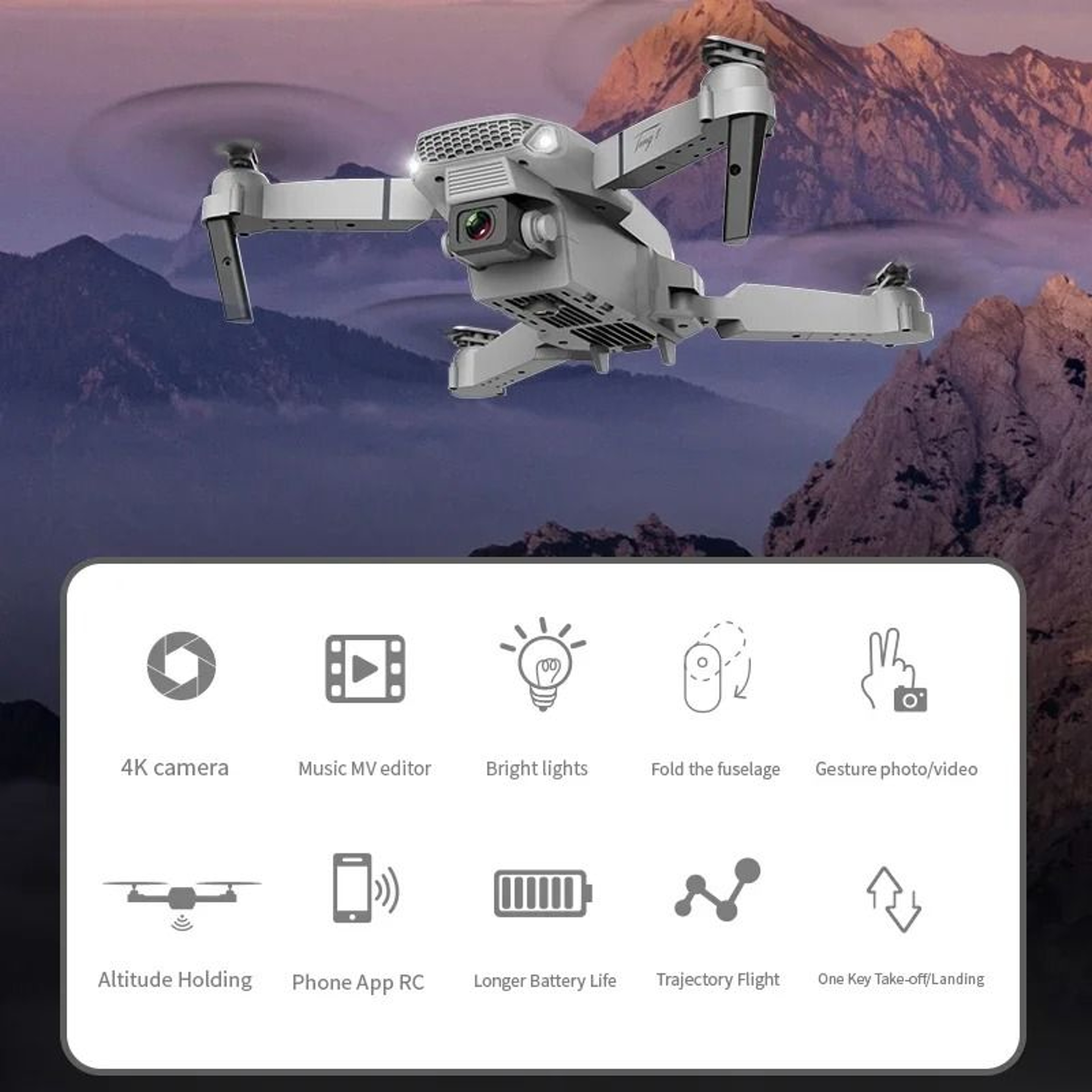 E88 Pro WiFi FPV Drone With 4K HD Camera Foldable Quadcopter For Adults And Kids 4