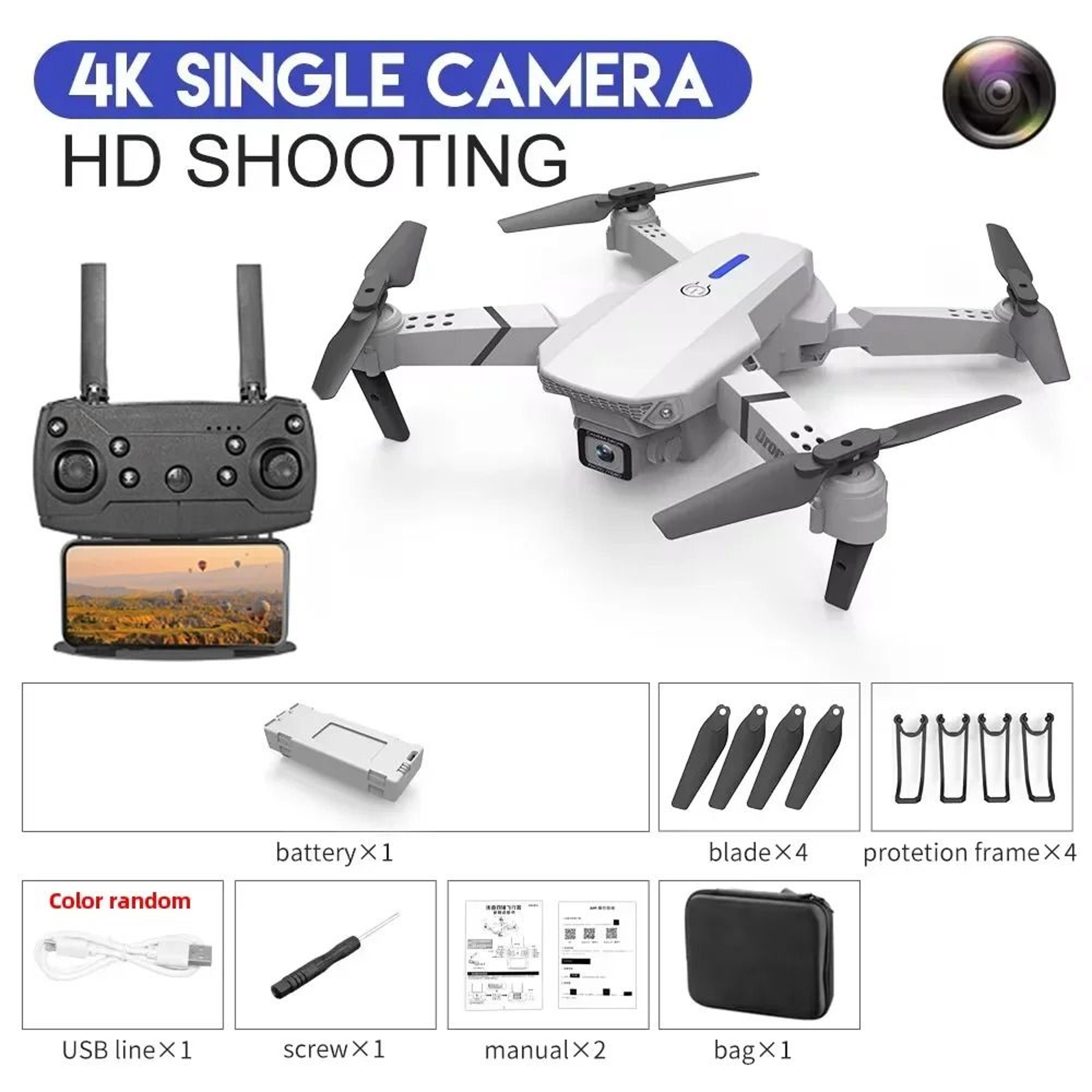 E88 Pro WiFi FPV Drone With 4K HD Camera Foldable Quadcopter For Adults And Kids 7