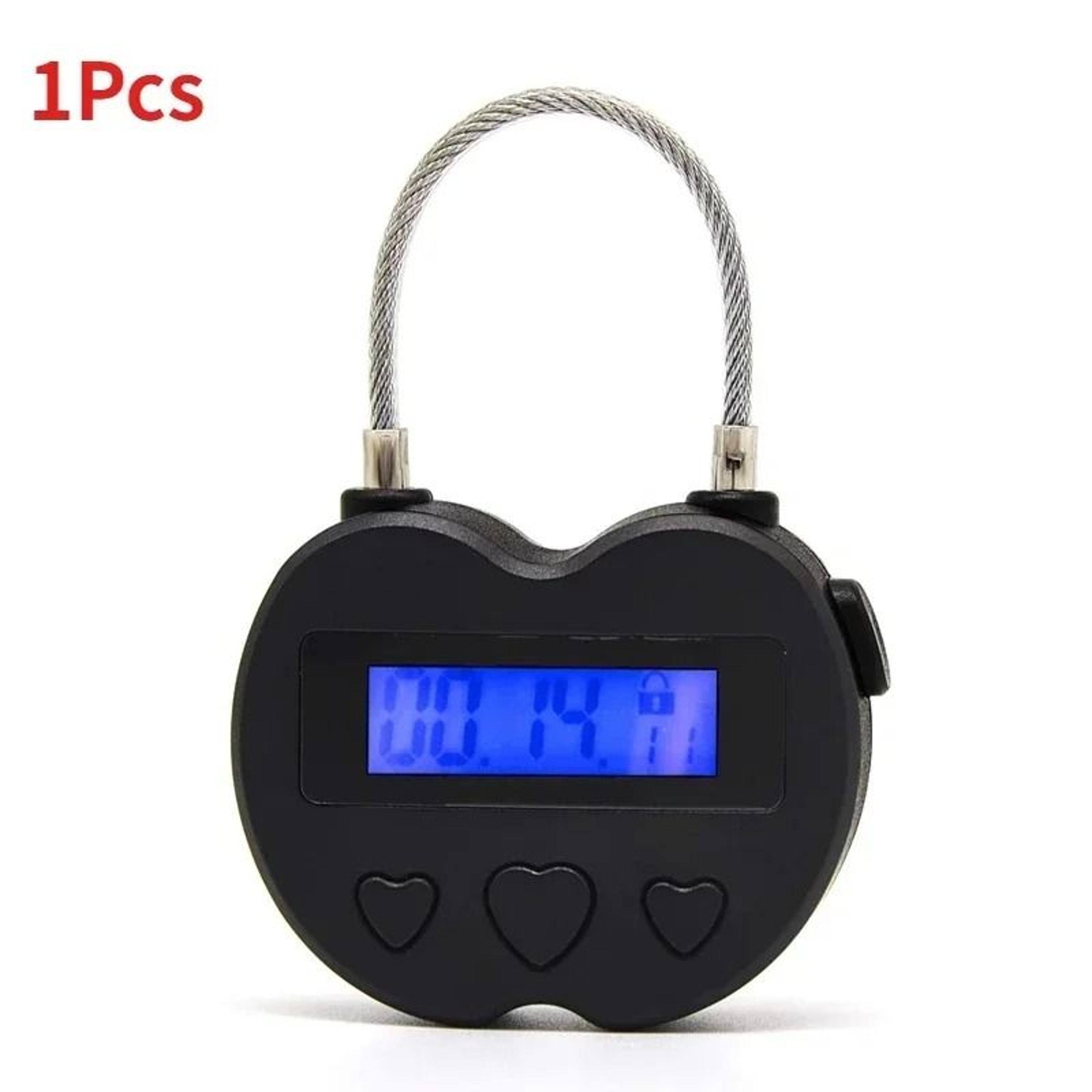 Multifunctional LCD Display Time Lock Waterproof USB Rechargeable Smart Timer Padlock For Travel An 7