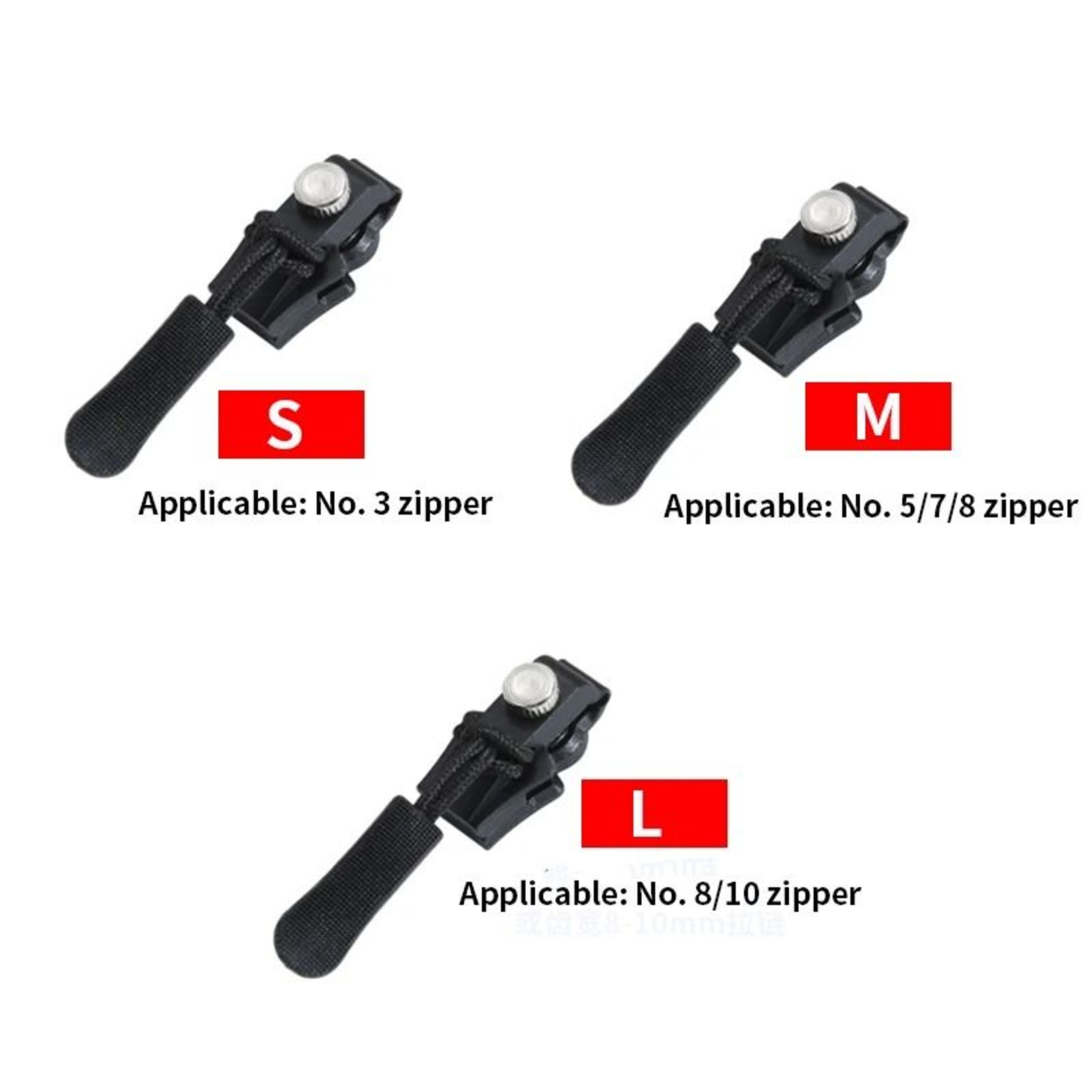 Universal Zipper Repair Kit Quick Replacement Sliders For Bags Jackets And Clothes 3