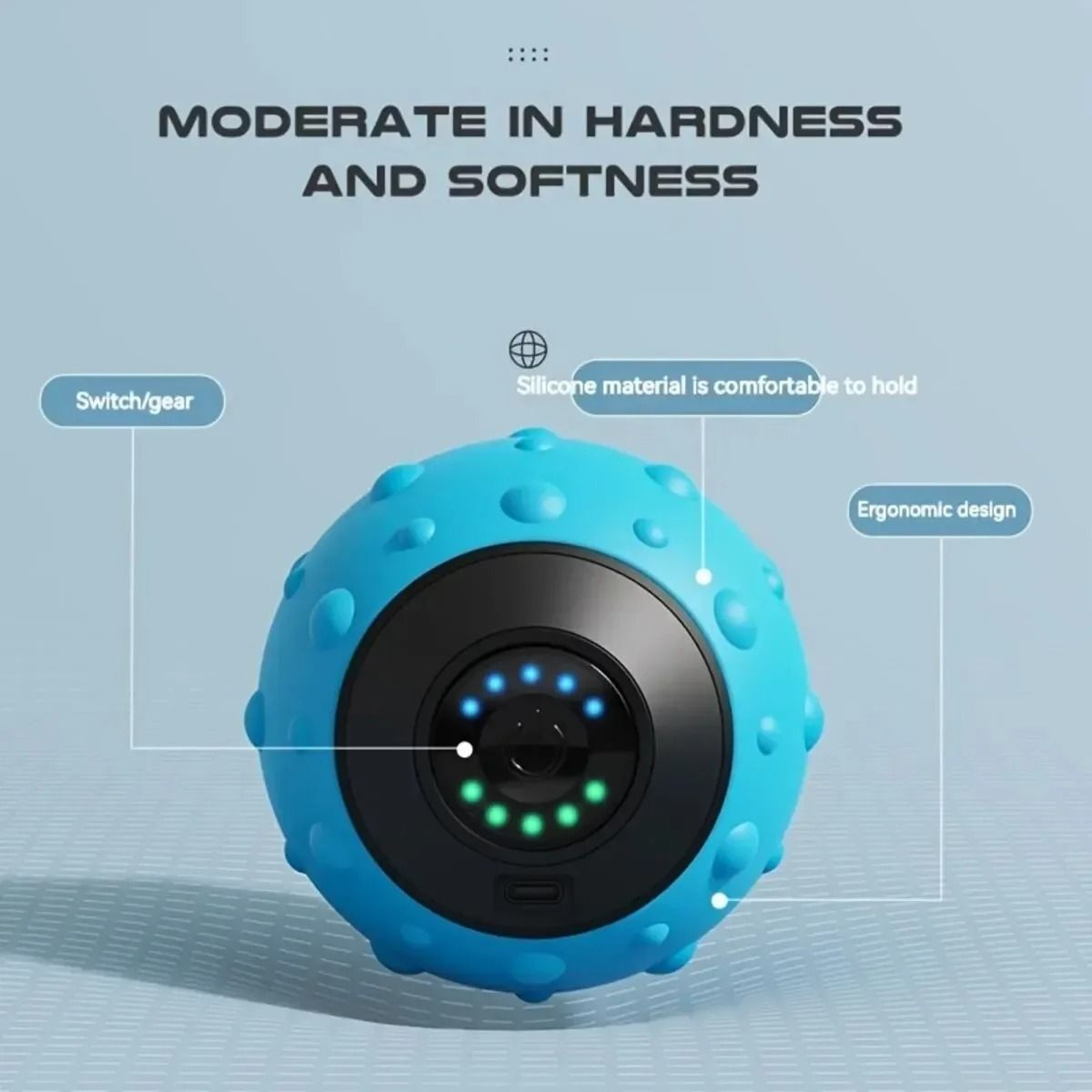 Electric Vibration Massage Ball For Fitness Yoga Foot Relief And Muscle Recovery 2
