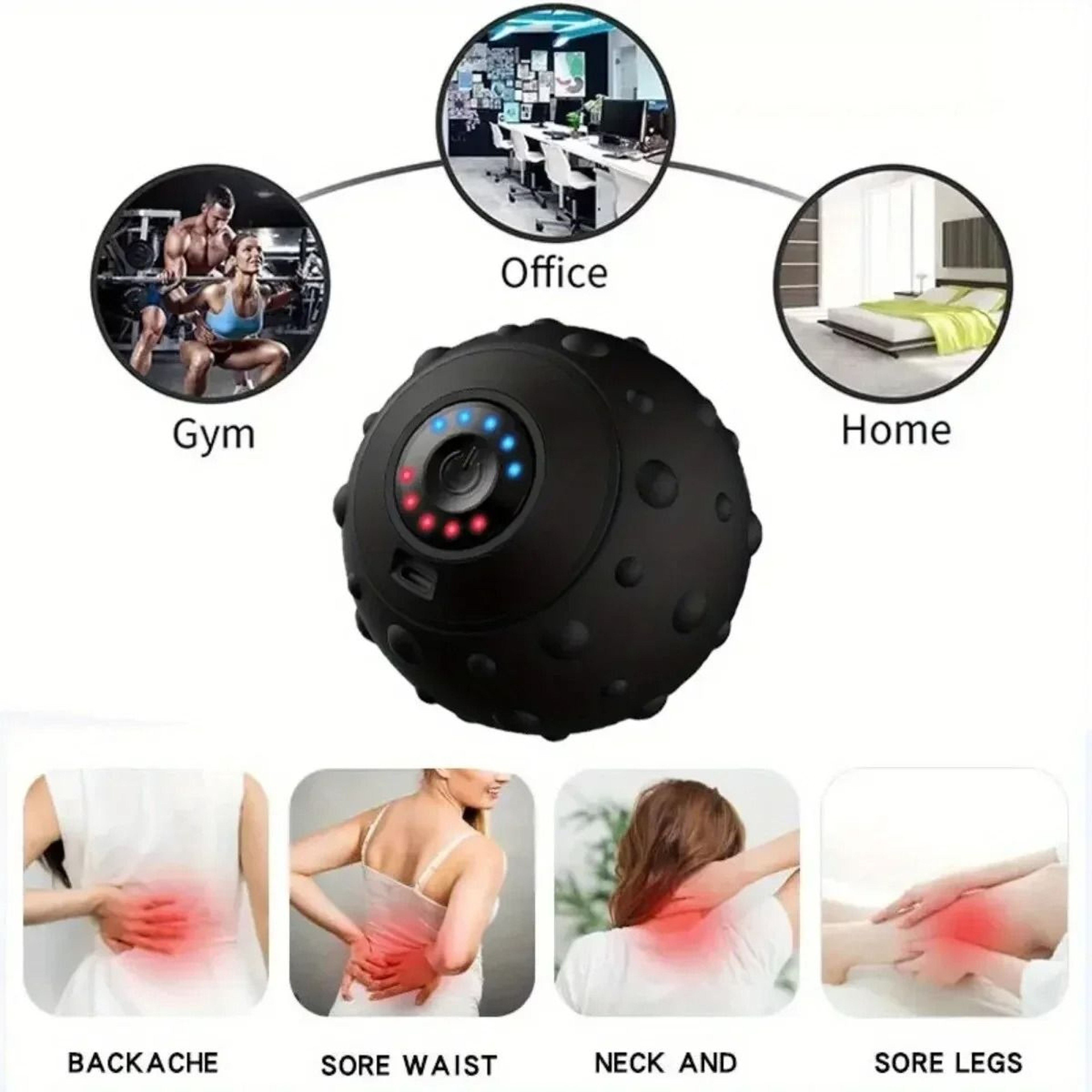 Electric Vibration Massage Ball For Fitness Yoga Foot Relief And Muscle Recovery 6