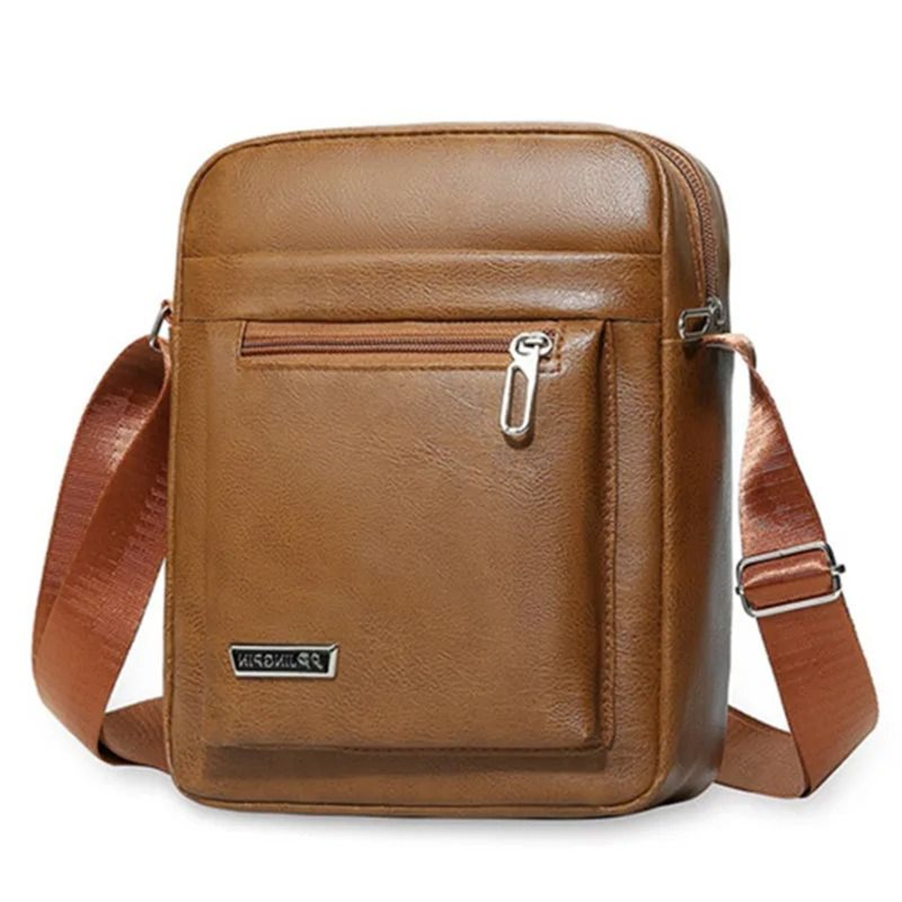 Men Crossbody Shoulder Bag Waterproof PU Leather Messenger Tote With Large Capacity 11