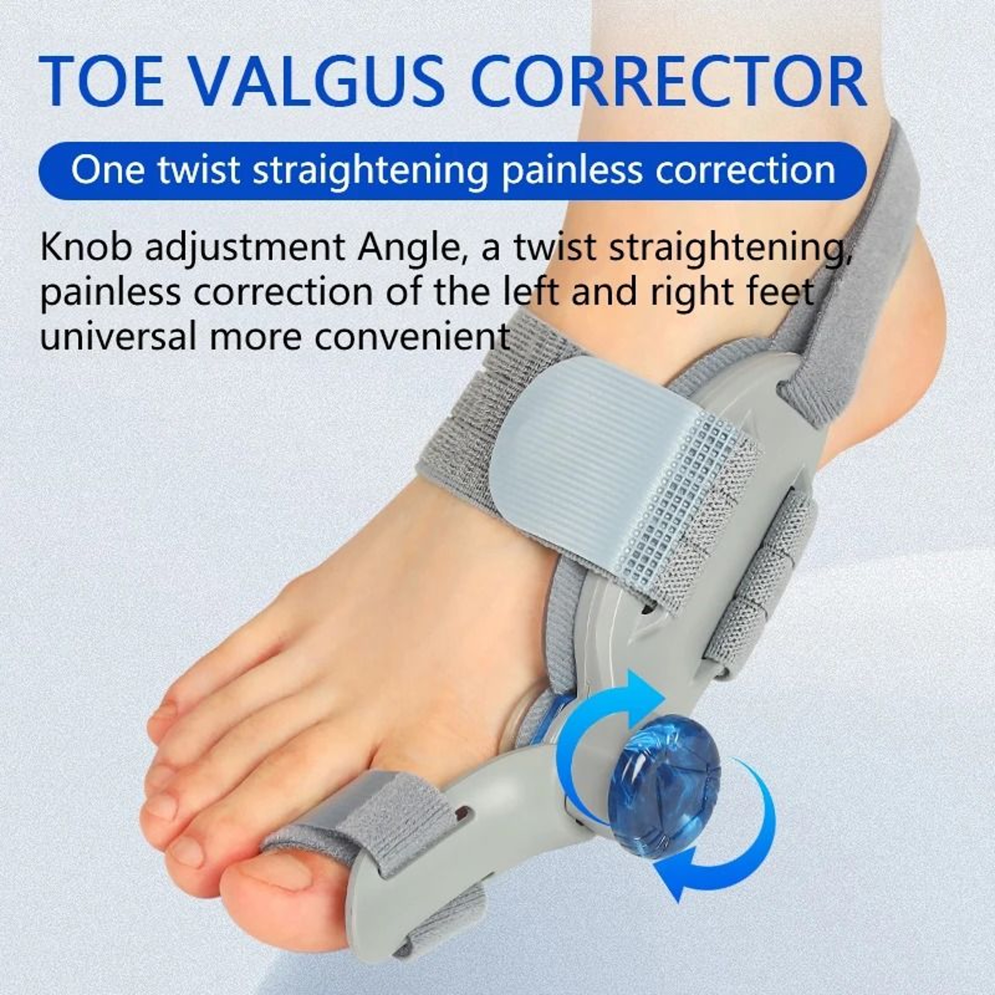 Unisex Bunion Corrector Adjustable Toe Straightener With Rotating Separator 5
