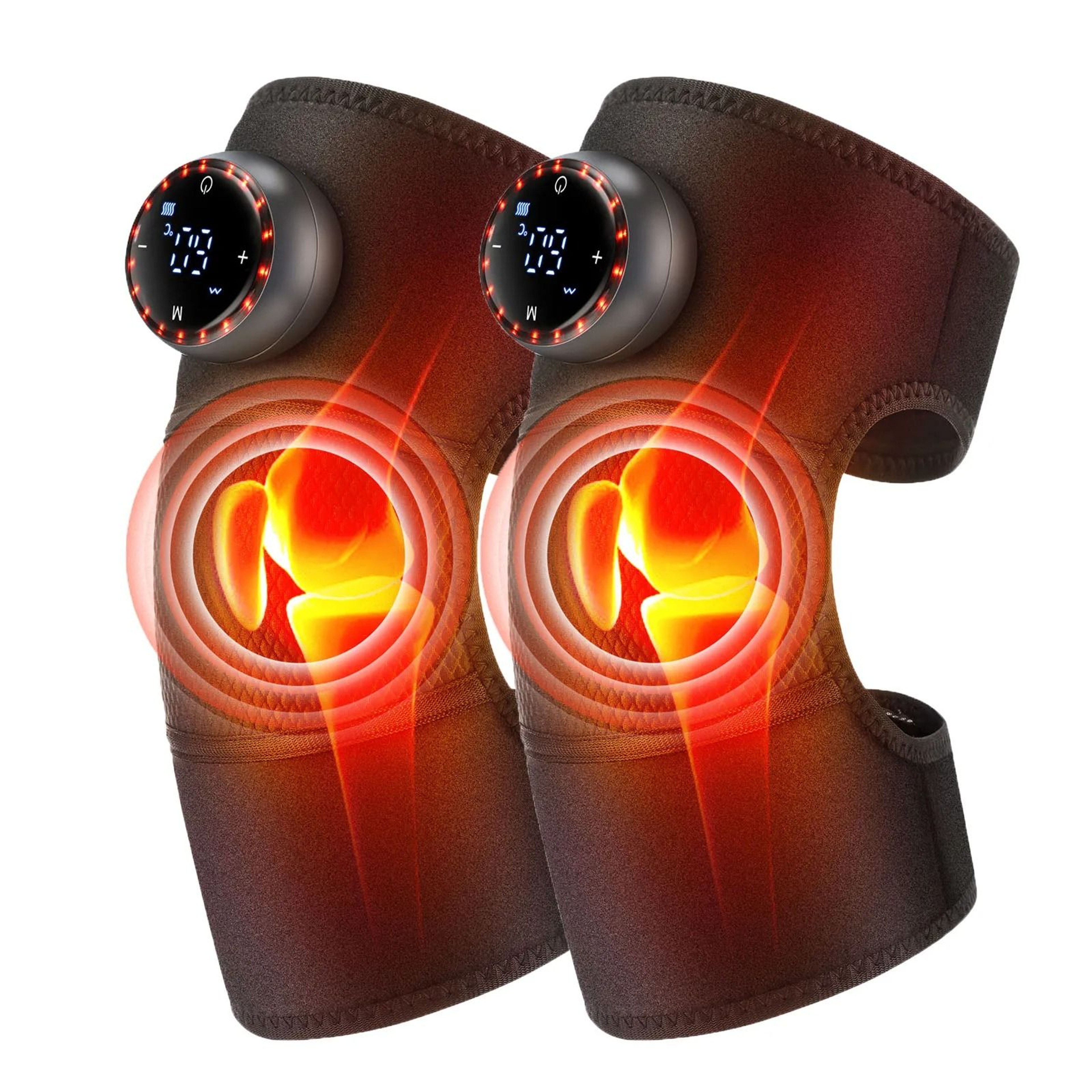 3in1 Cordless Heating Knee Pad With Massage And Adjustable Strap For Knee Shoulder And Elbow Relief 7