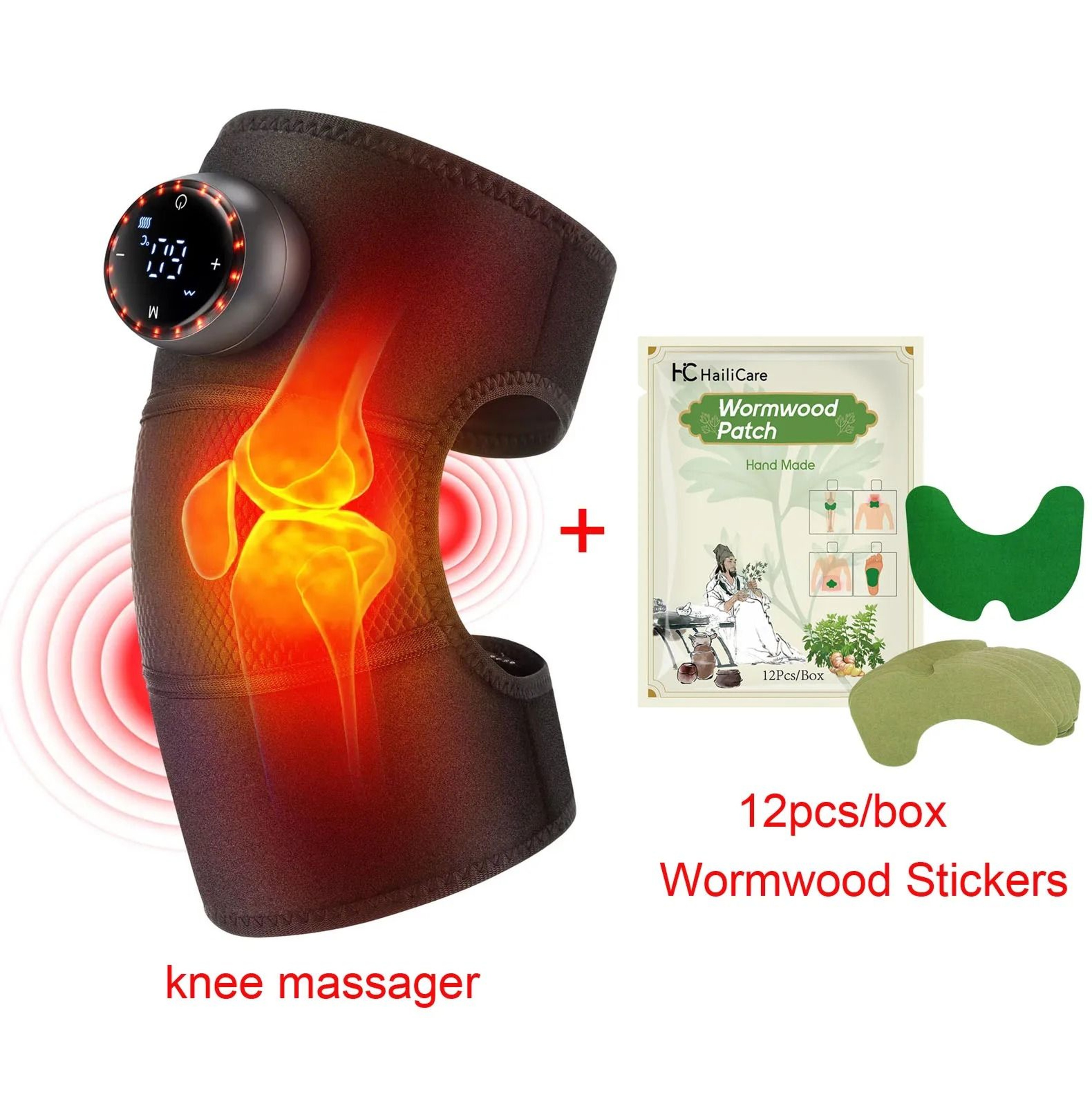 3in1 Cordless Heating Knee Pad With Massage And Adjustable Strap For Knee Shoulder And Elbow Relief 8