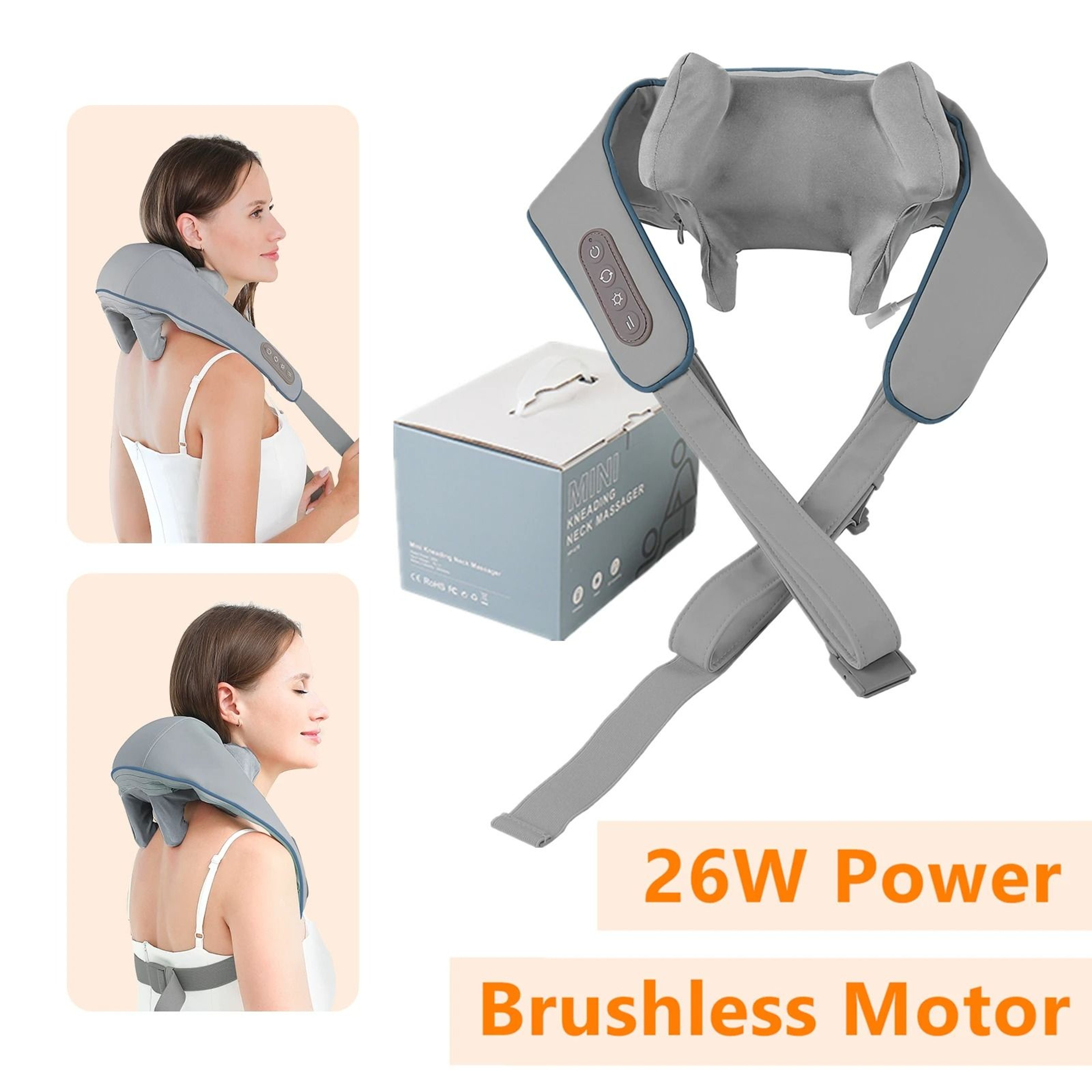 Wireless Neck And Shoulder Massager With Brushless Motor And Heat Therapy 13