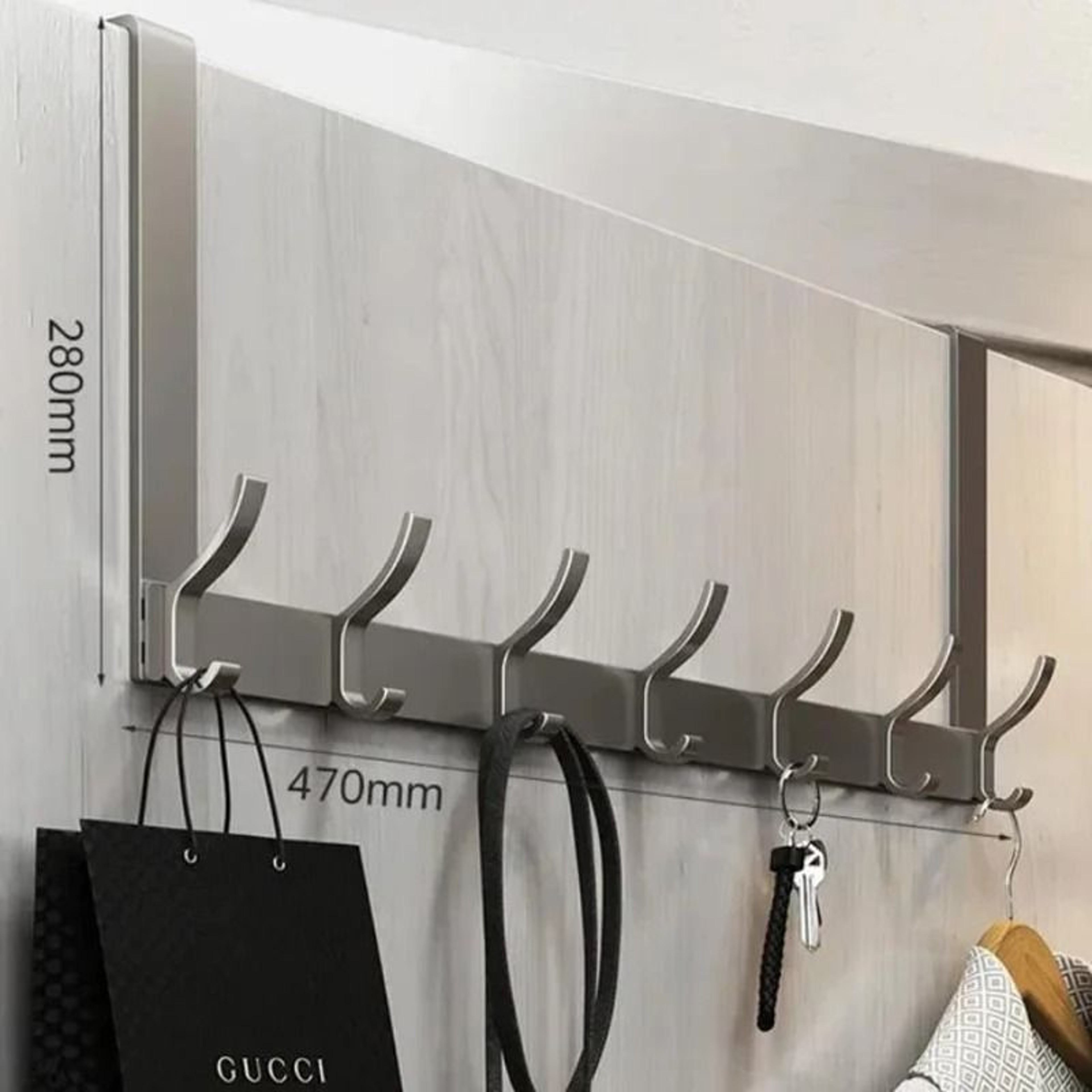 Over The Door Organizer Hook Rack  SpaceSaving Clothes Coat Hat And Towel Hanger For Home And Bathr 11