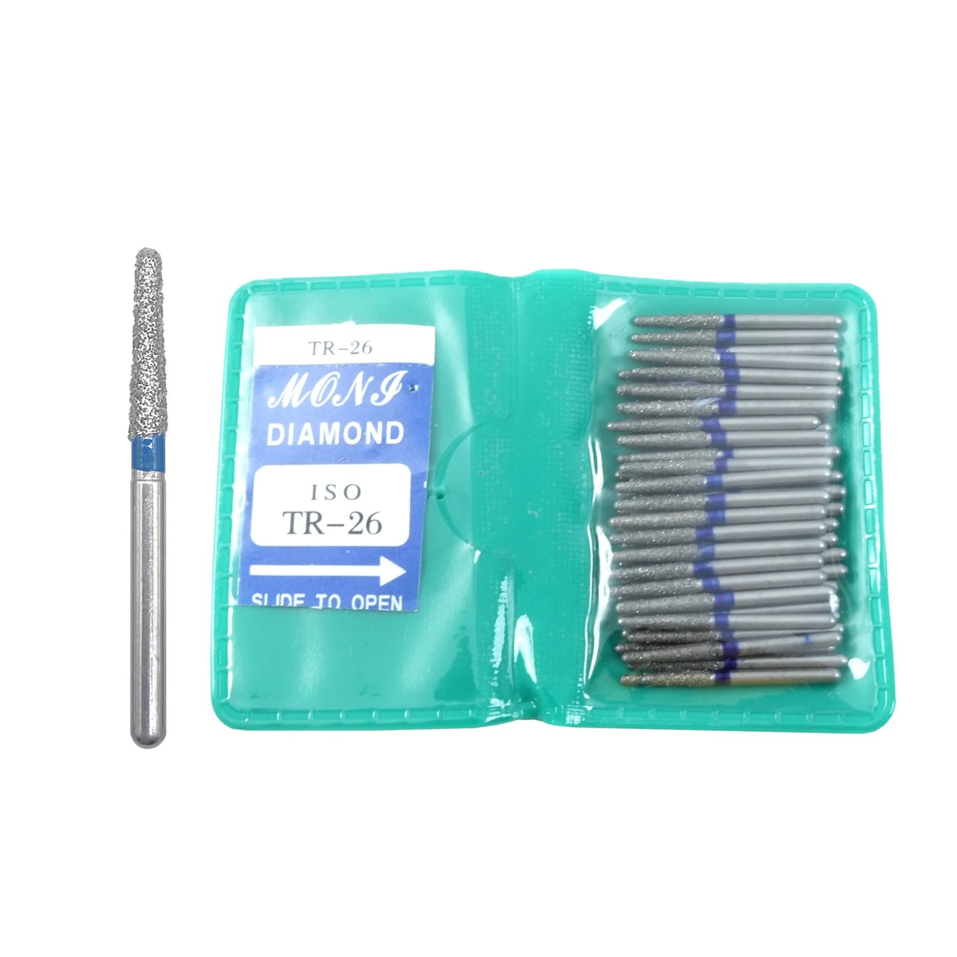 50 Piece Dental Diamond Burs Set High Speed Polishing And Smoothing Drill Tools 19