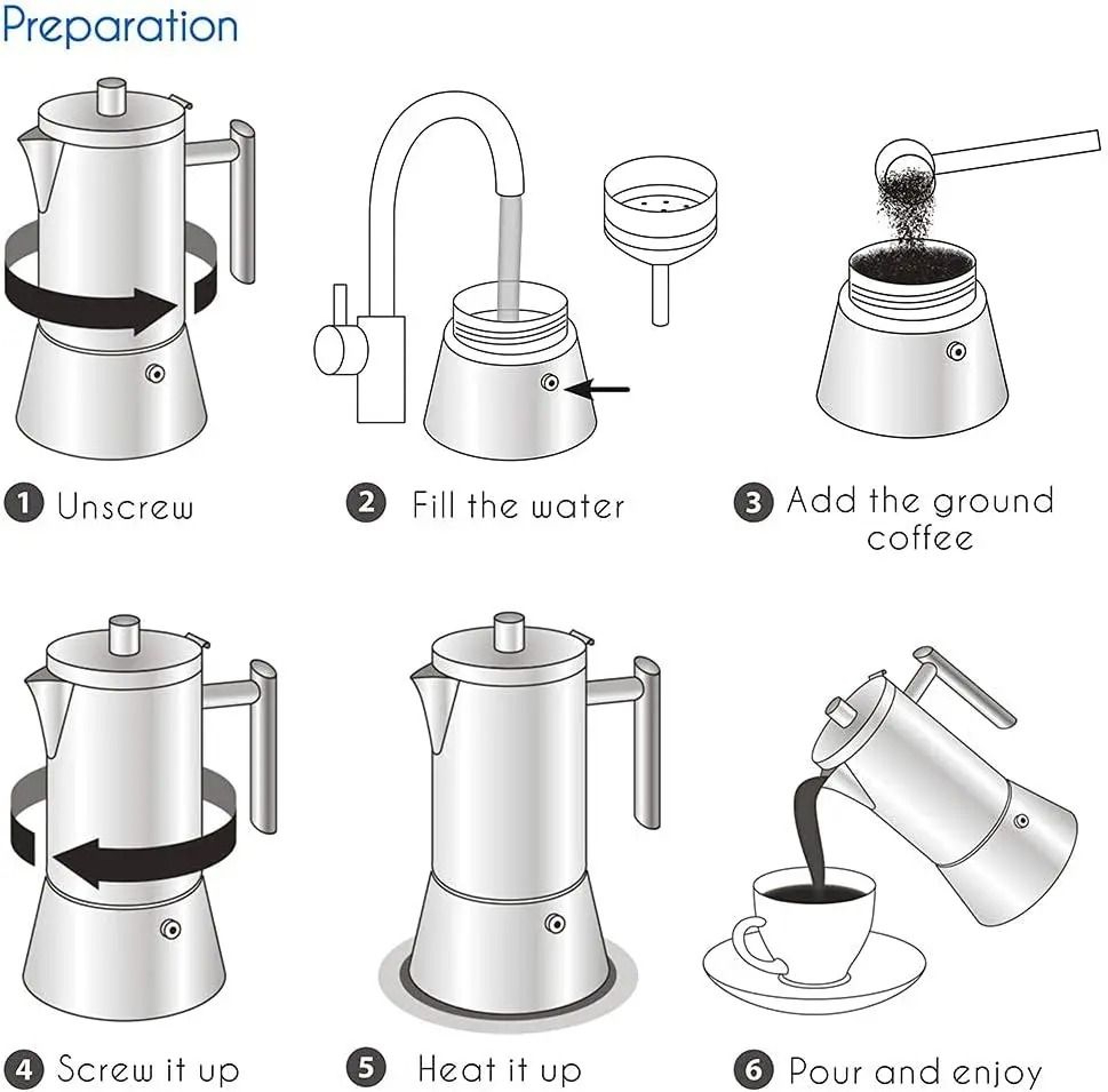 Stainless Steel Stovetop Espresso Maker For Rich Italian Coffee 4