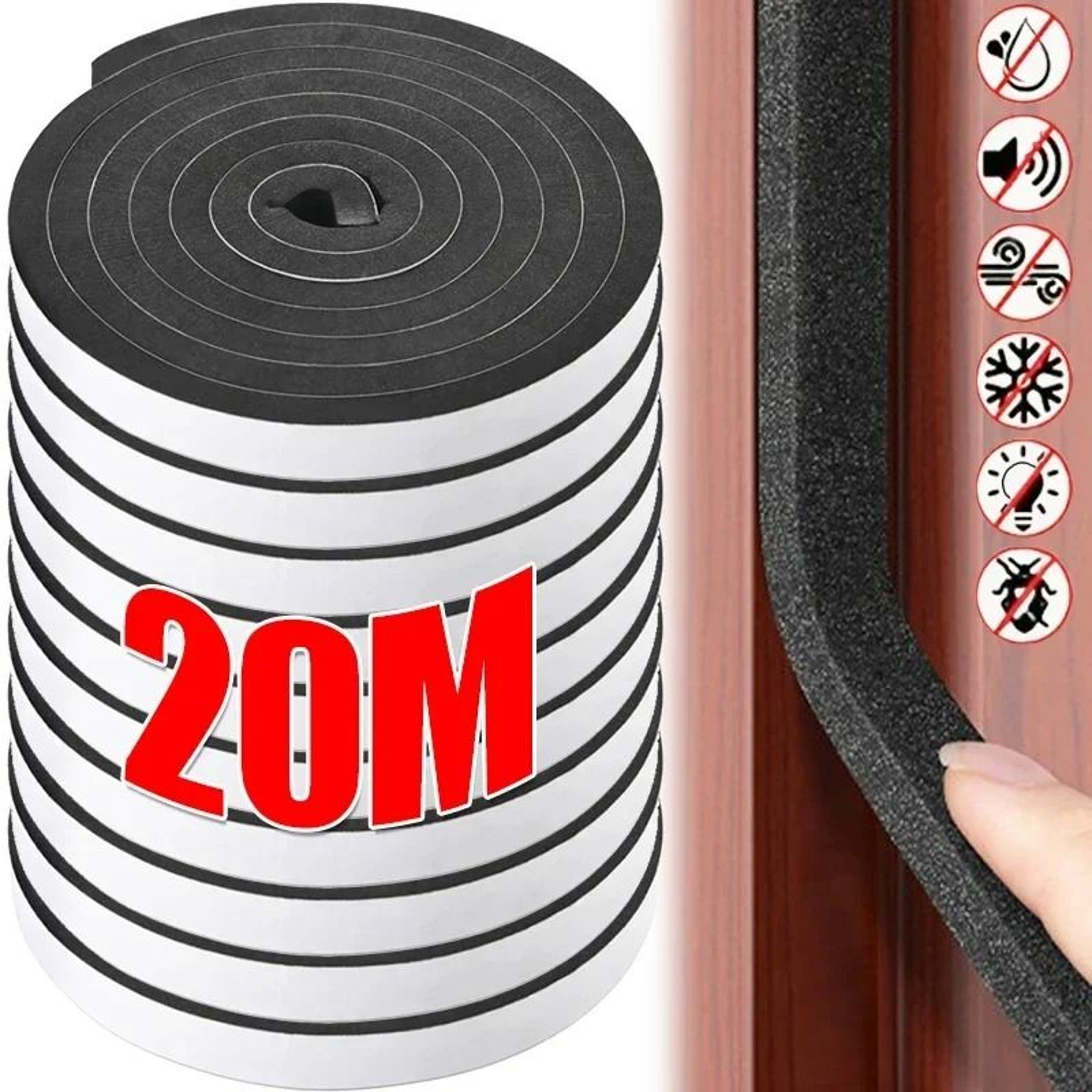 Self Adhesive Sponge Seal Strip For Doors And Windows 0