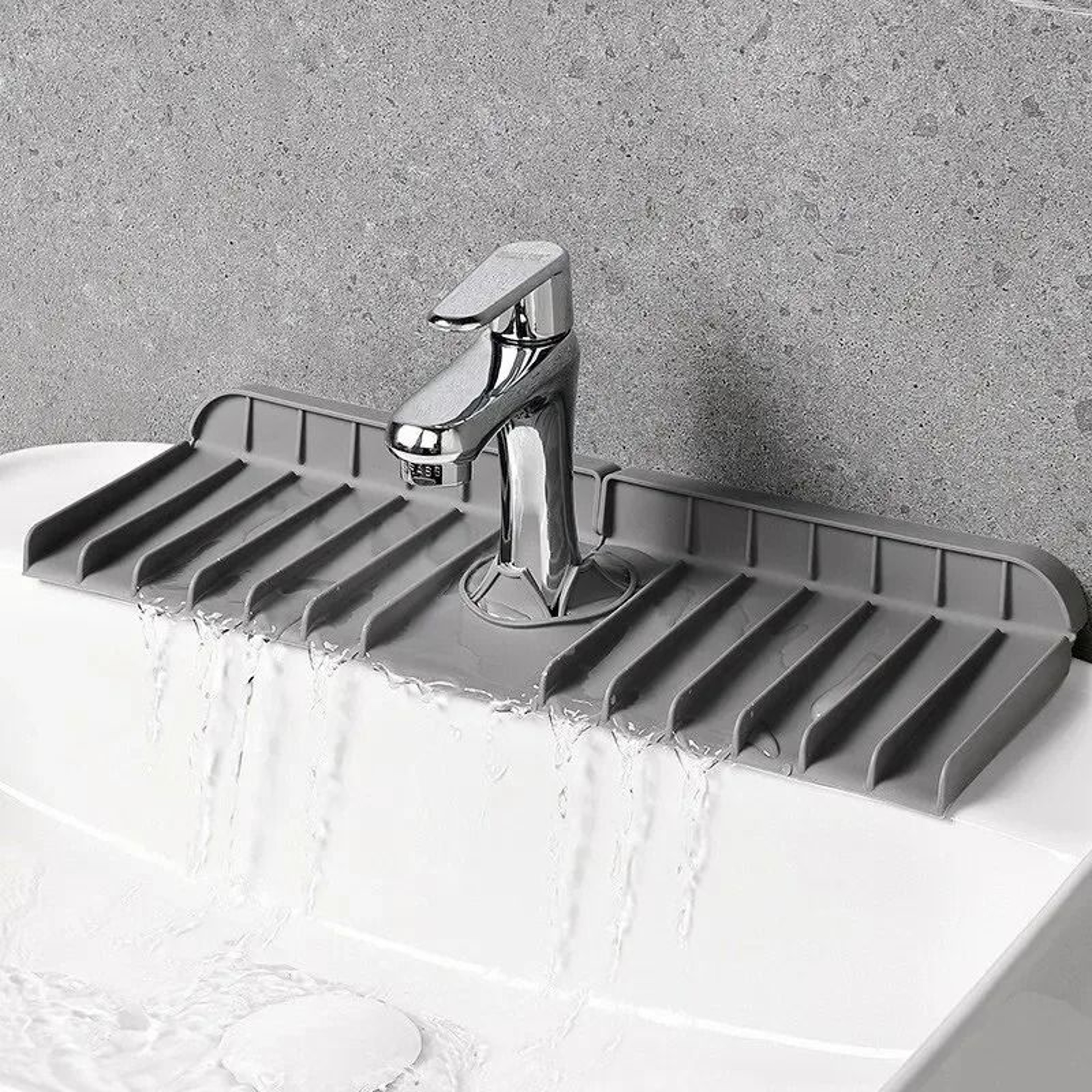 Silicone Faucet Mat Dish Soap Sponge Holder Sink Kitchen Countertop Drying Mat 6
