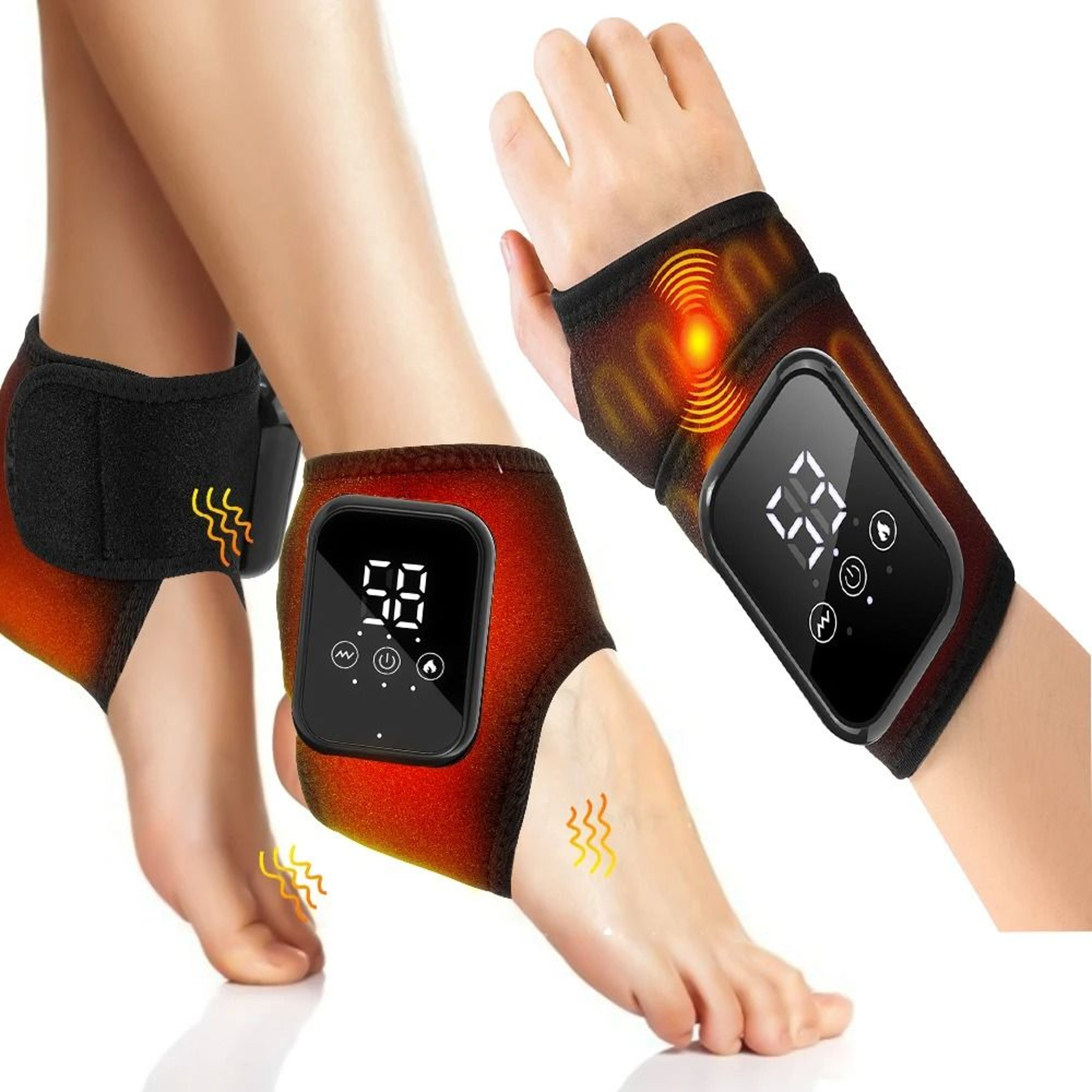Electric Ankle Brace With Heat Compression And Vibration Massage Therapy 0