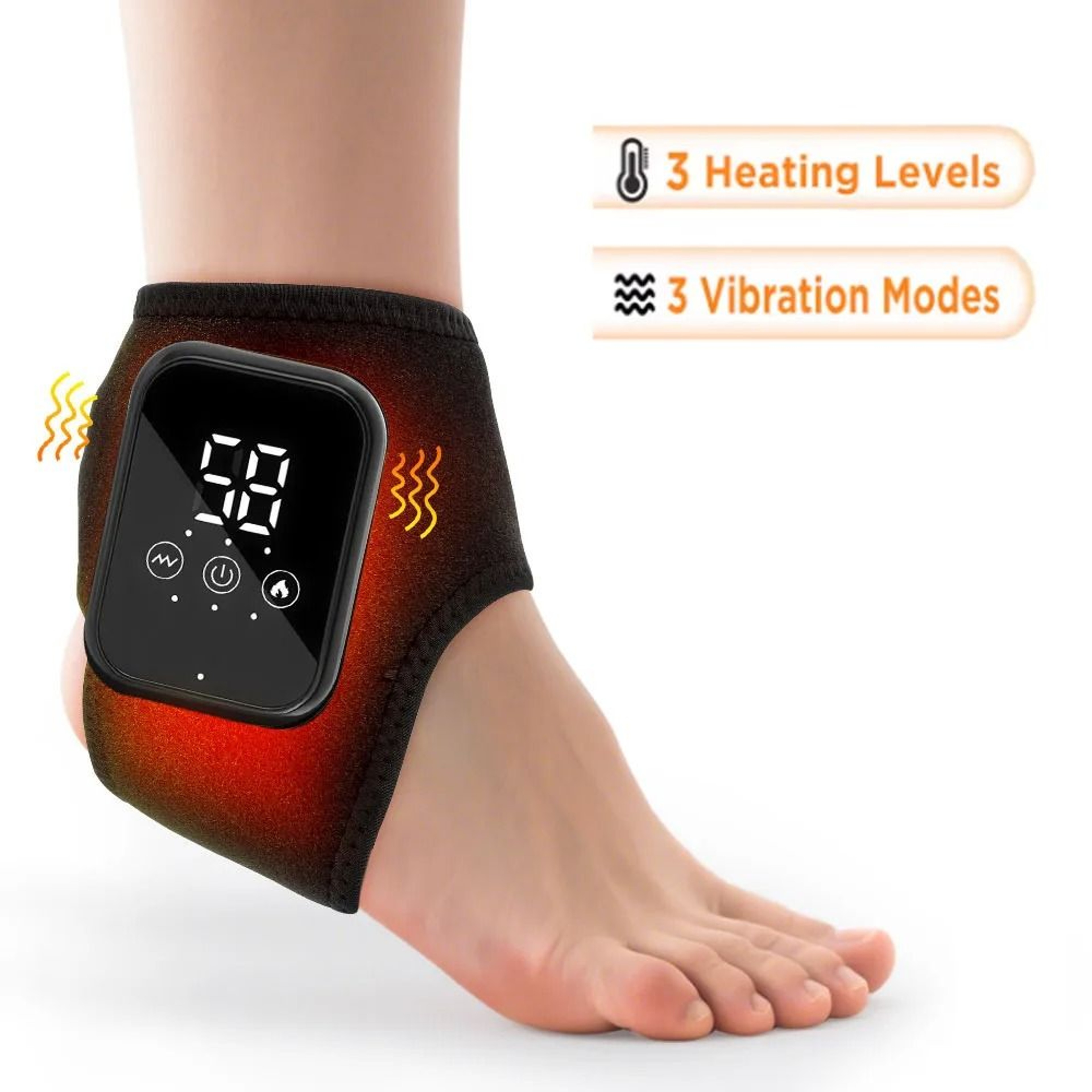 Electric Ankle Brace With Heat Compression And Vibration Massage Therapy 7