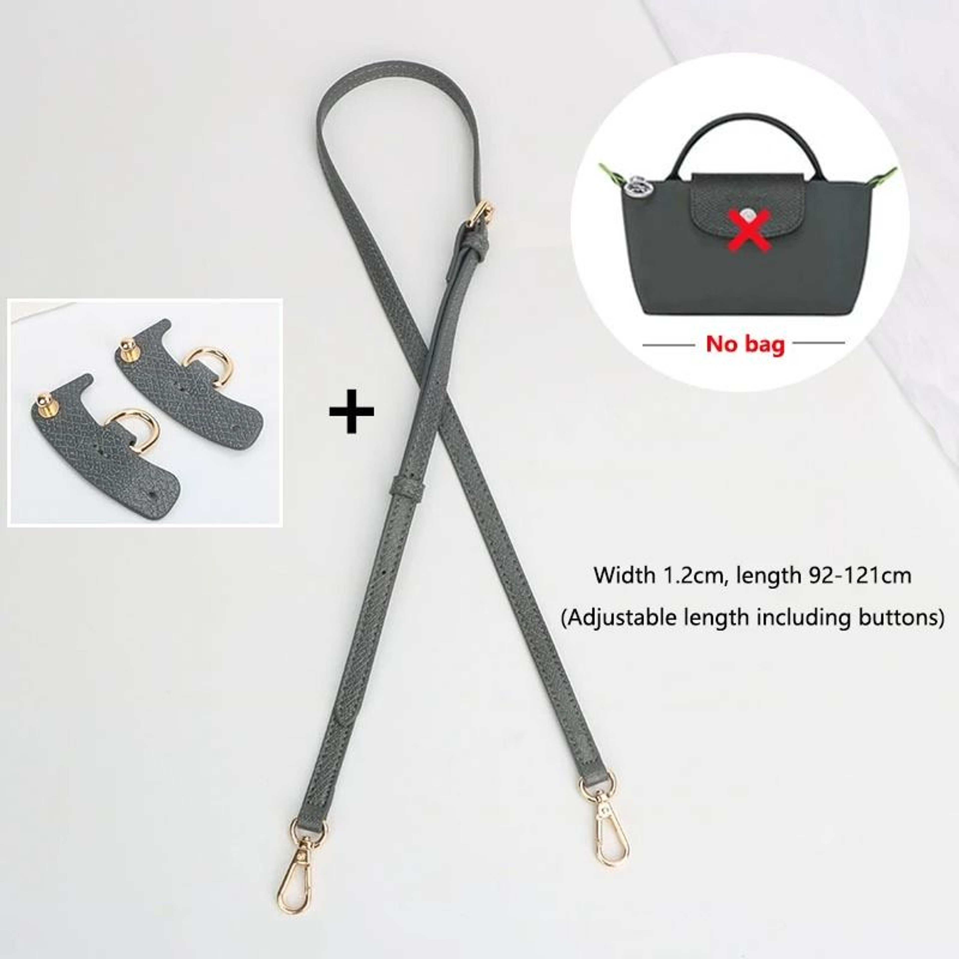 Genuine Leather Shoulder Strap Set For Longchamp Mini Bags 21