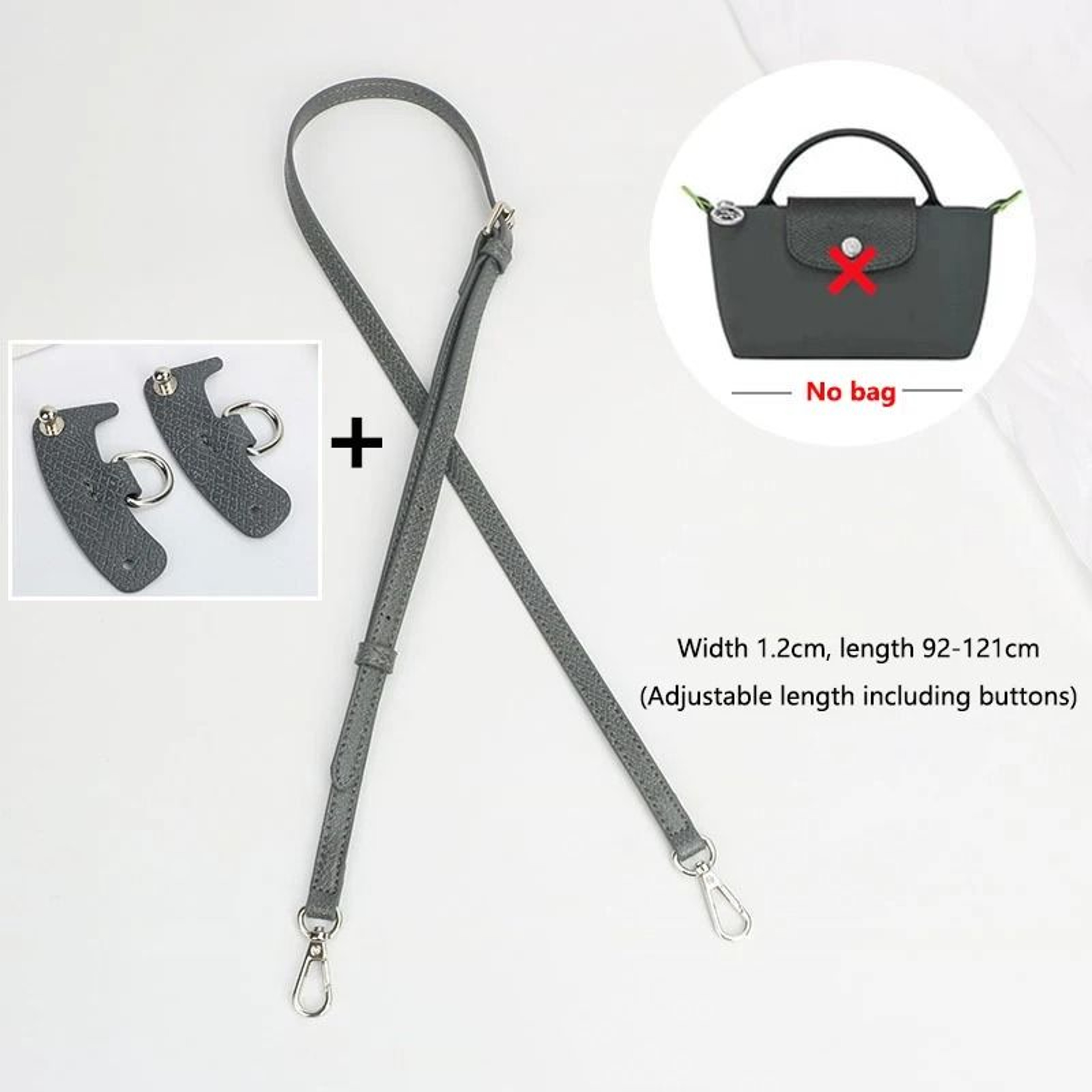 Genuine Leather Shoulder Strap Set For Longchamp Mini Bags 22