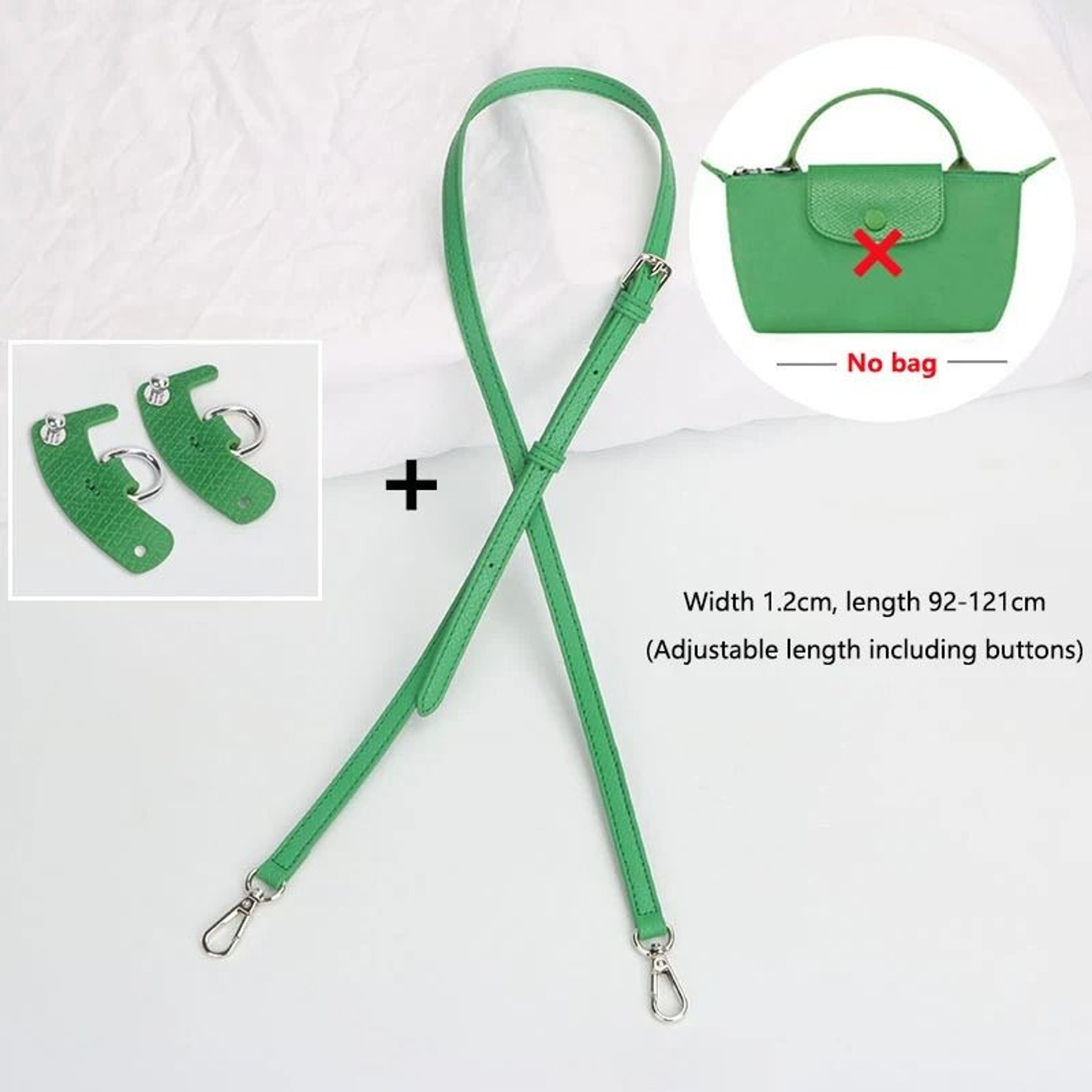 Genuine Leather Shoulder Strap Set For Longchamp Mini Bags 24