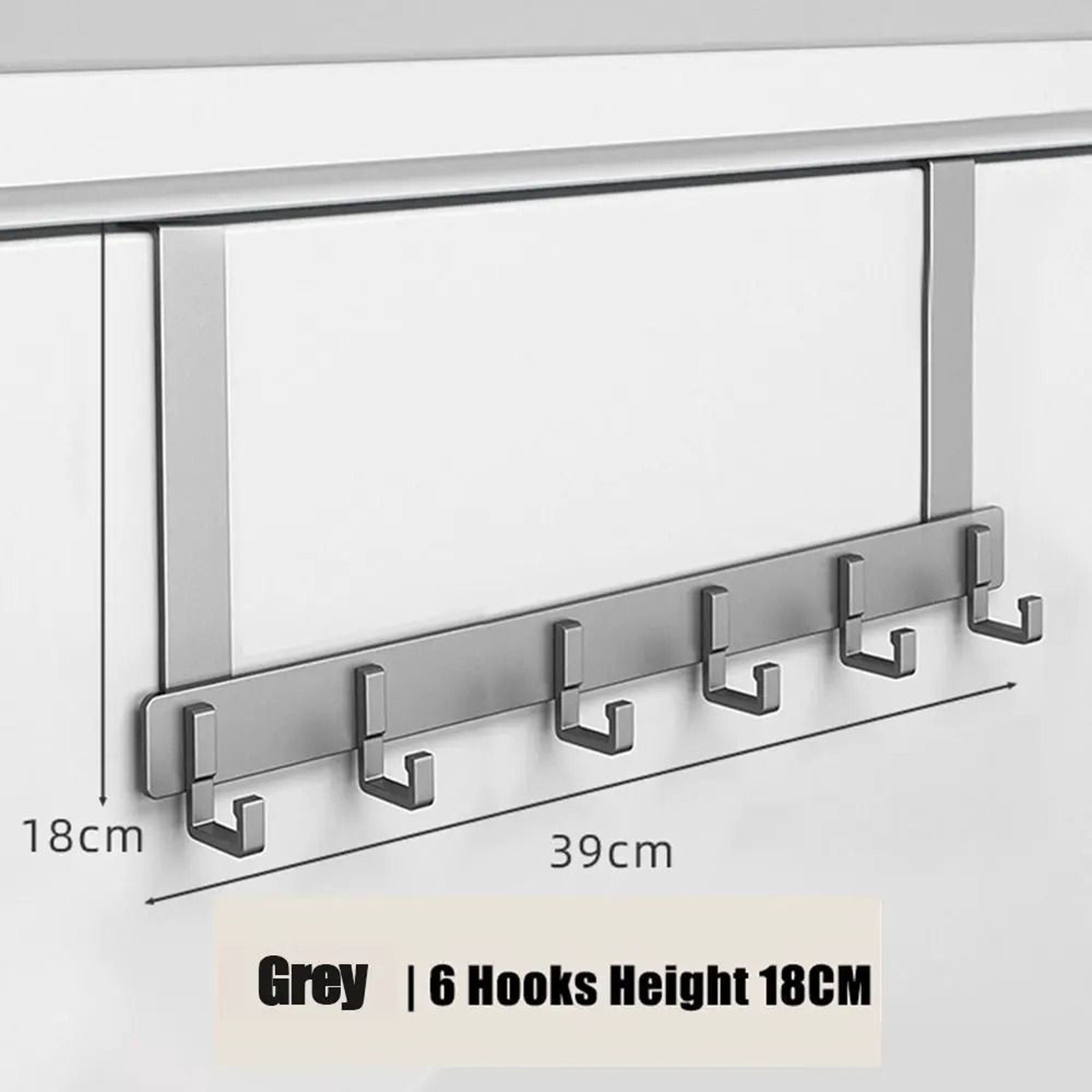 Over The Door 6 Hooks Organizer Rack For Clothes Coats Hats And Towels 12