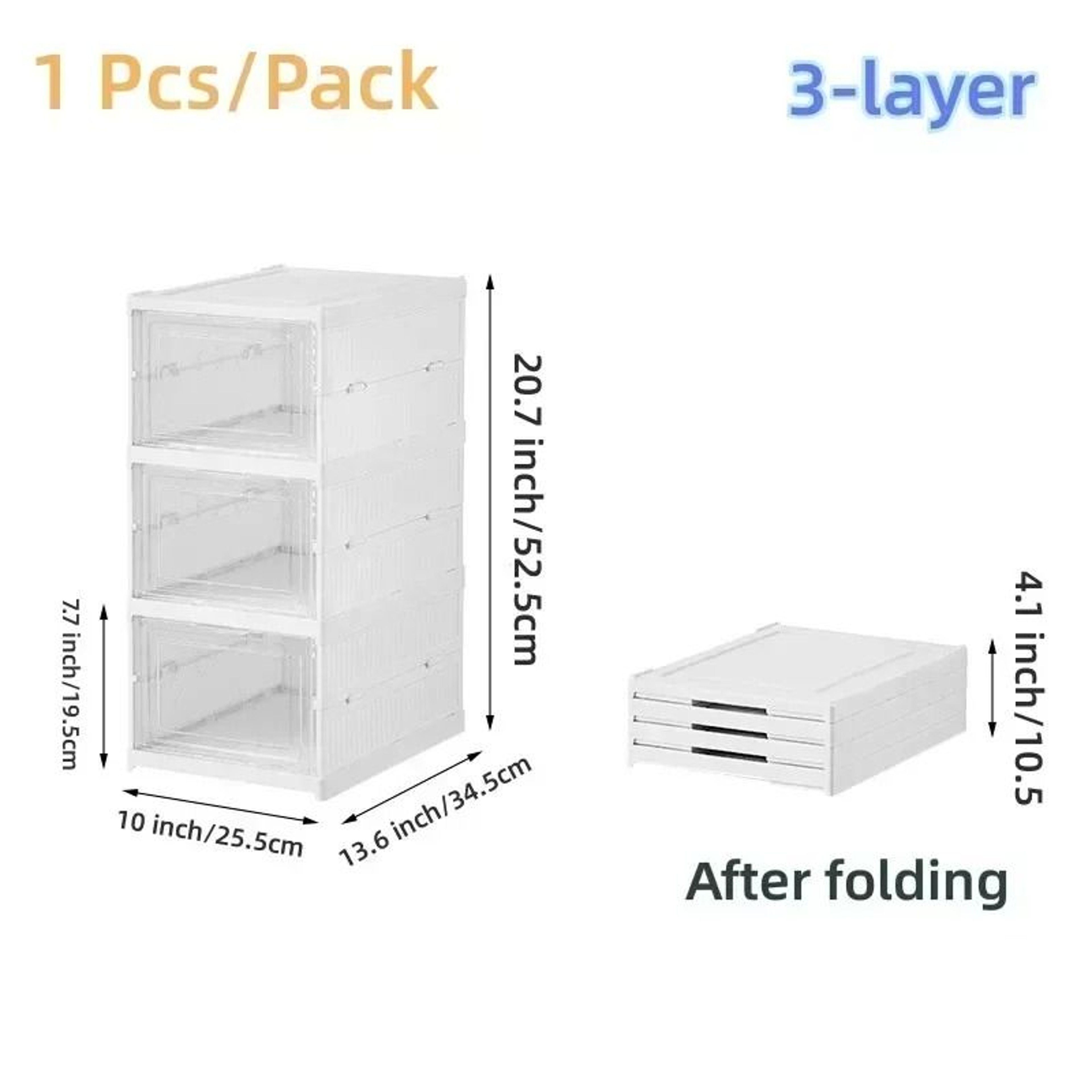 6 Layer Shoe Storage Organizer Foldable Transparent Stackable Shoe Box Cabinet 7