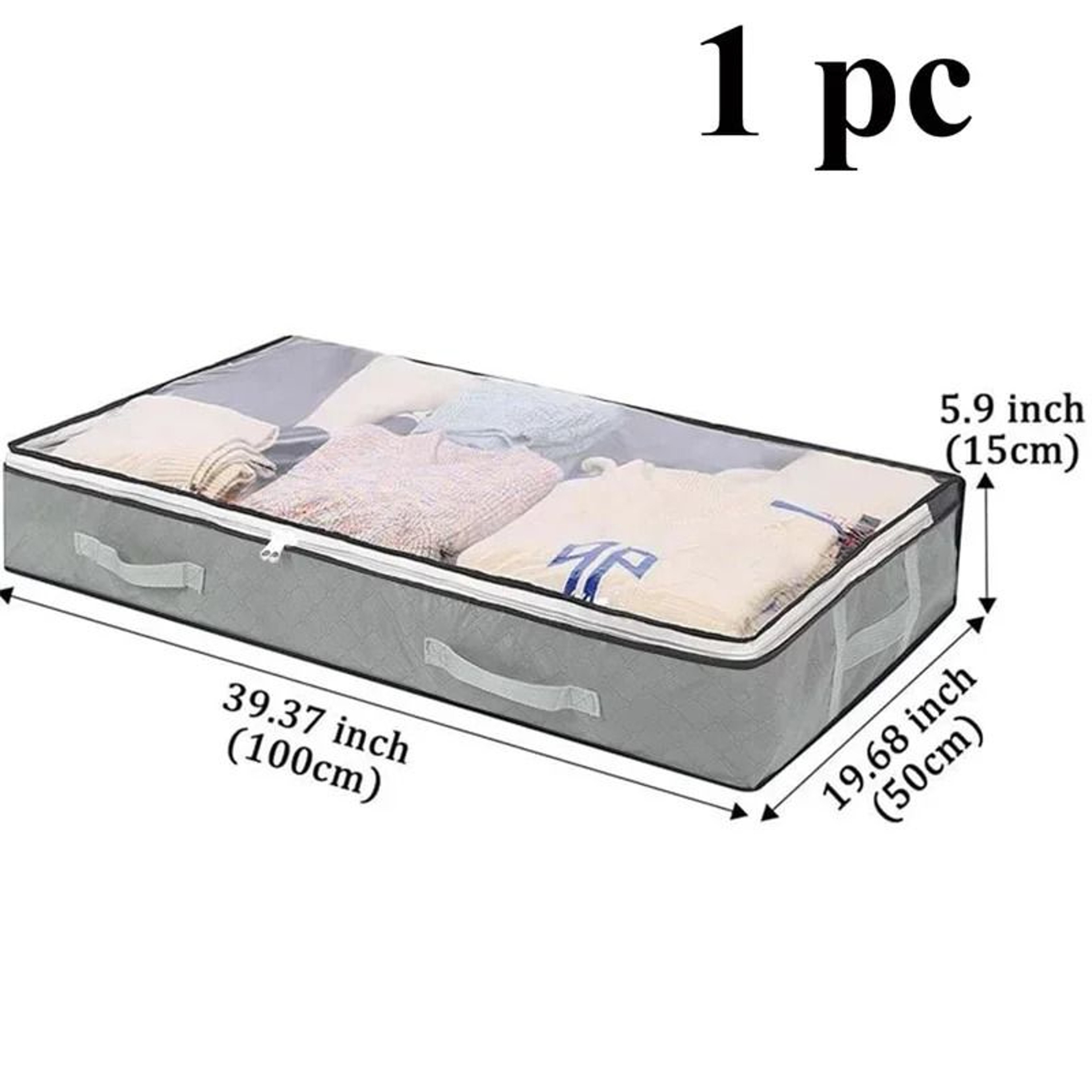 Under Bed Storage Box Dustproof Organizer With Reinforced Handles For Comforters And Toys 5