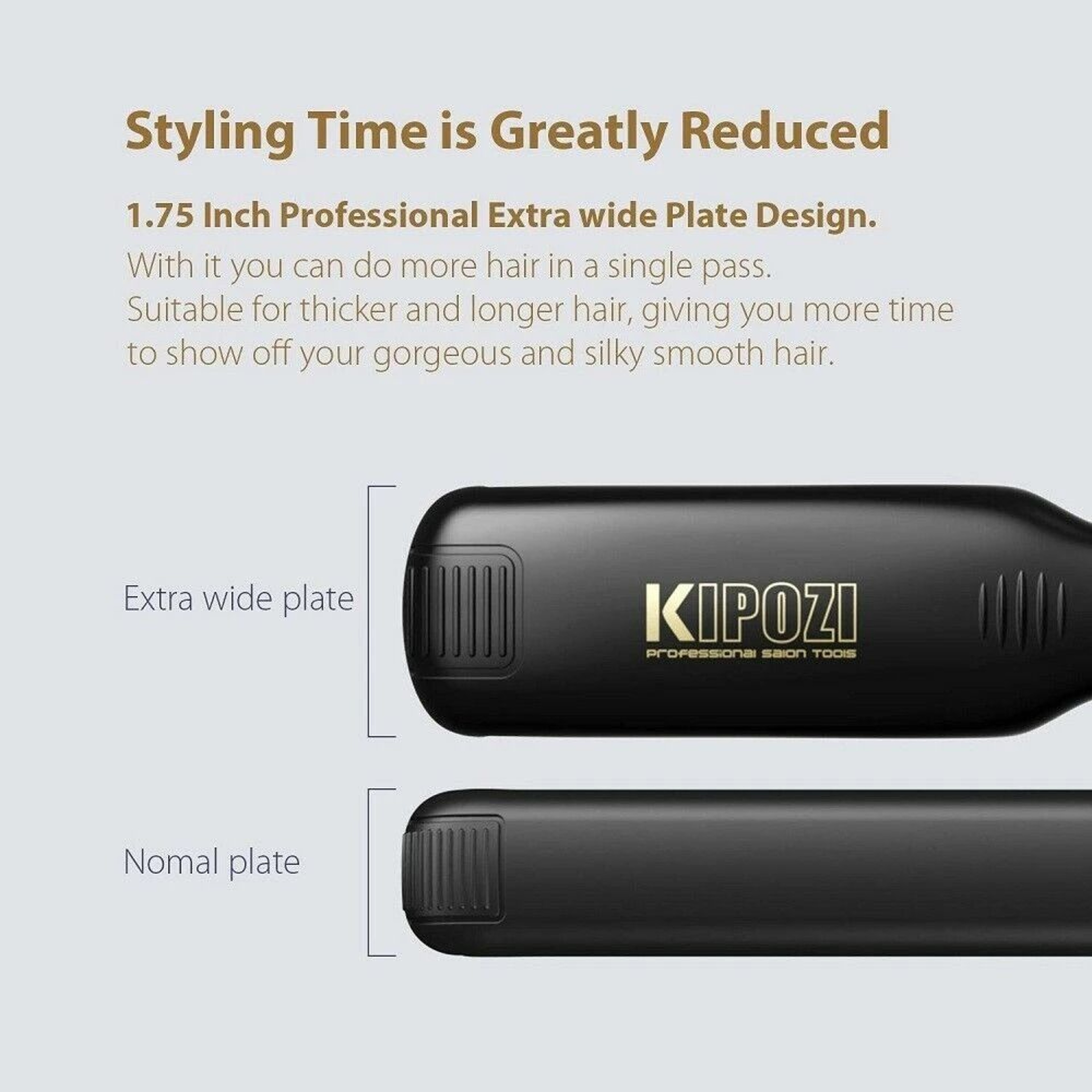 Professional Titanium Flat Iron Hair Straightener With LCD Display 6