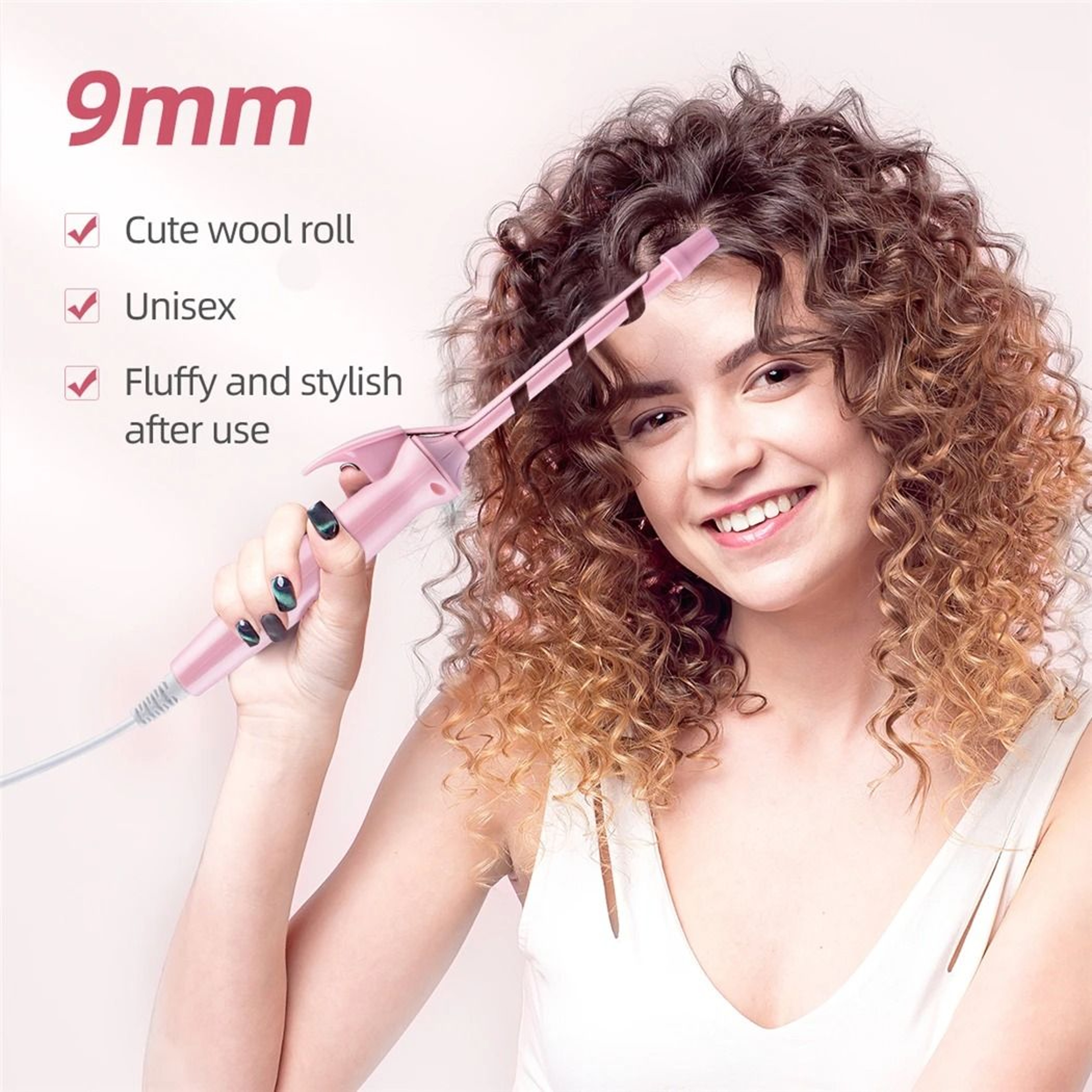 Mini 9mm Hair Curling Iron With Ceramic Barrel 1