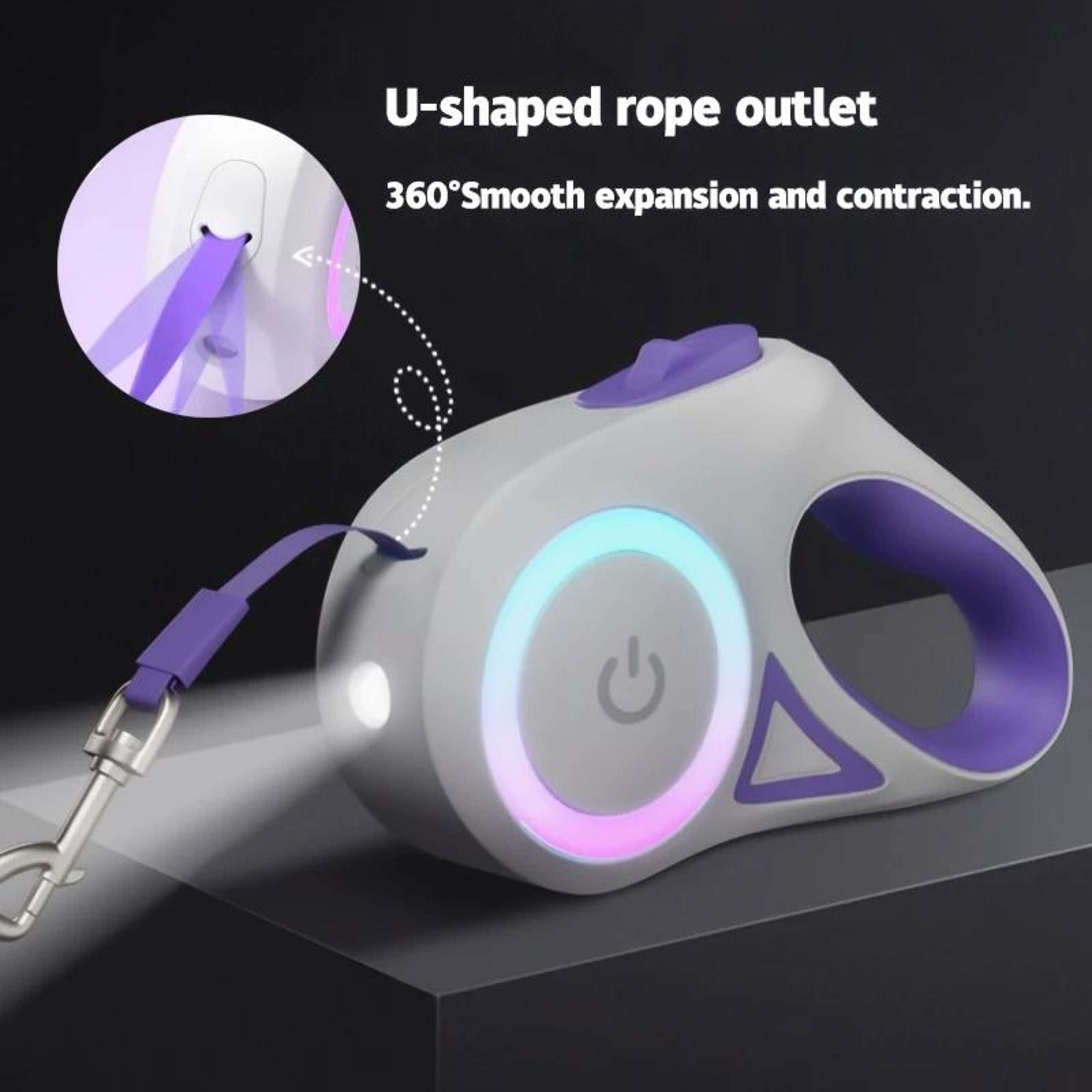 LED Retractable Dog Leash With Light For Small Medium And Large Pets 5