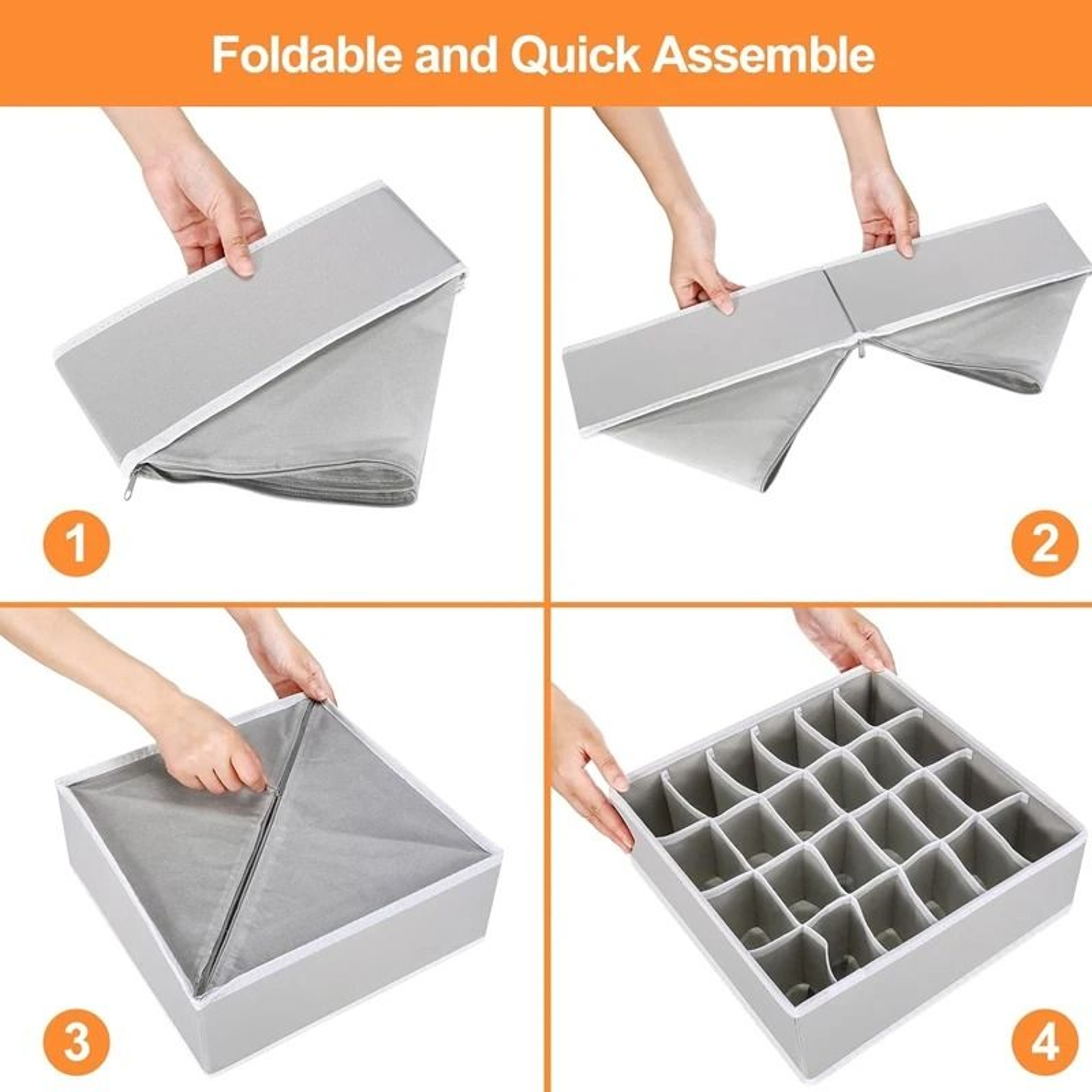 Foldable Wardrobe Drawer Organizer For Underwear Socks Bras And Accessories 6