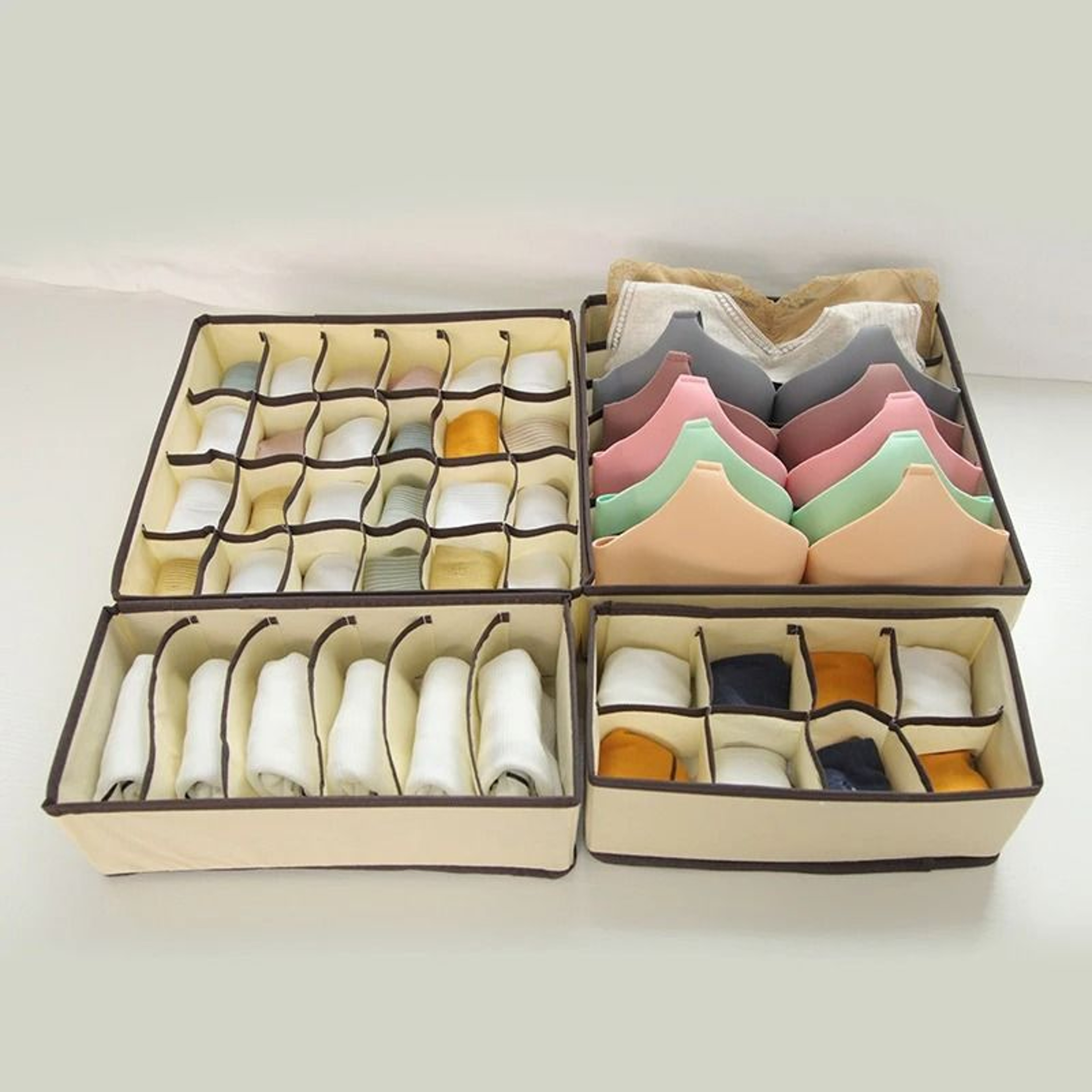 Foldable Wardrobe Drawer Organizer For Underwear Socks Bras And Accessories 20