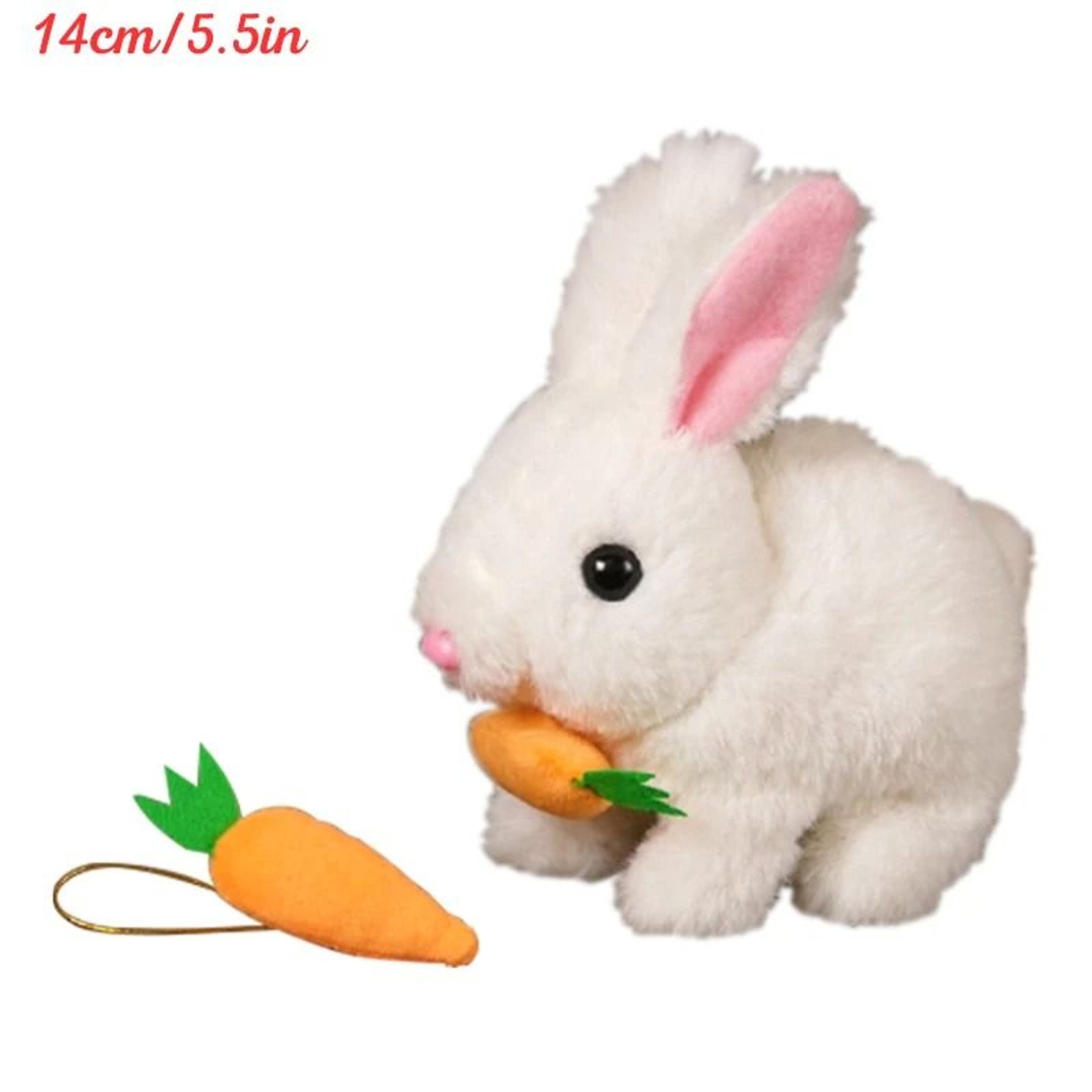 Electric Rabbit Plush Toy With Carrot  Walking EarWiggling And TailWagging Interactive Bunny For Ki 10