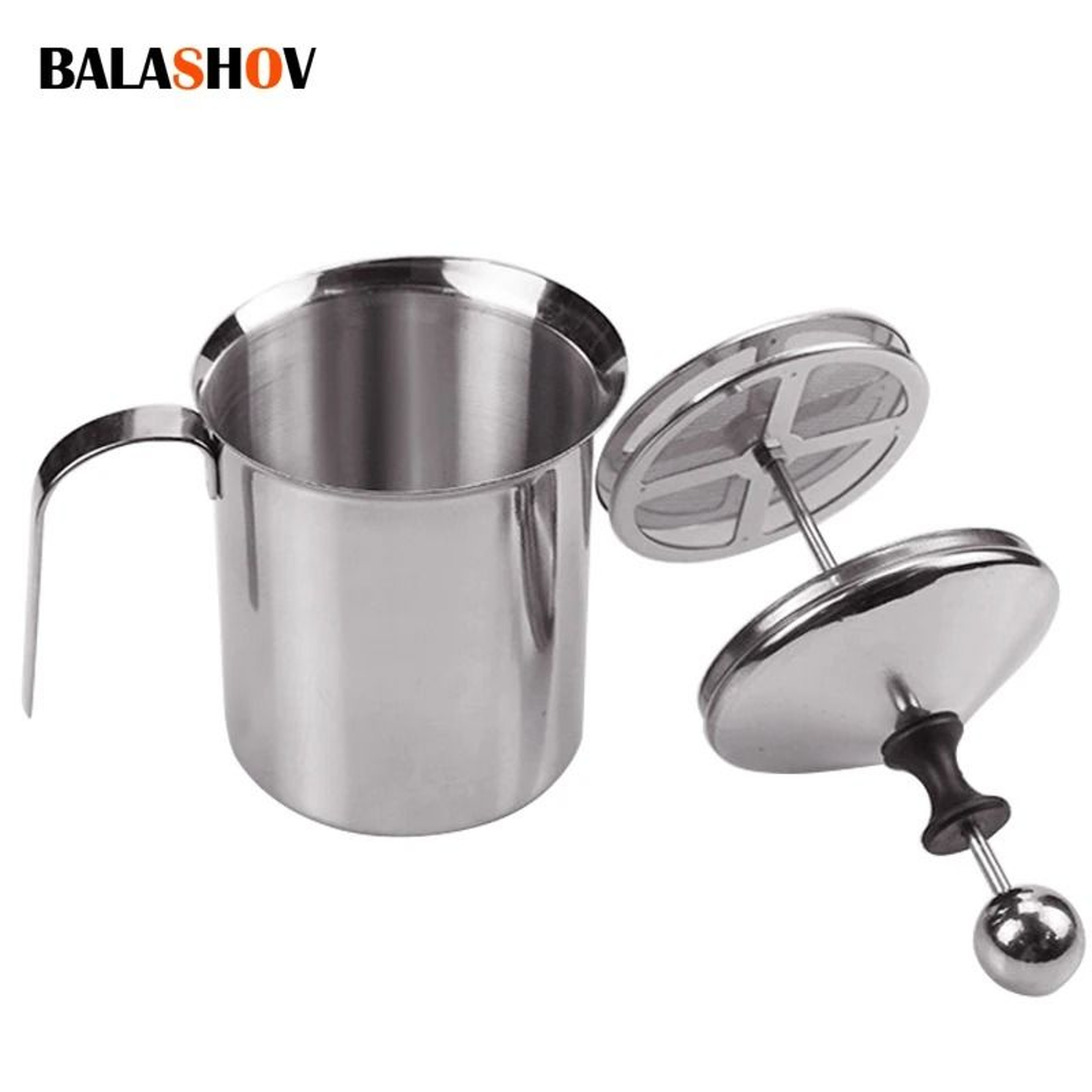 Stainless Steel Milk Frother Double Mesh Creamer Cup For Coffee And Kitchen Use 1