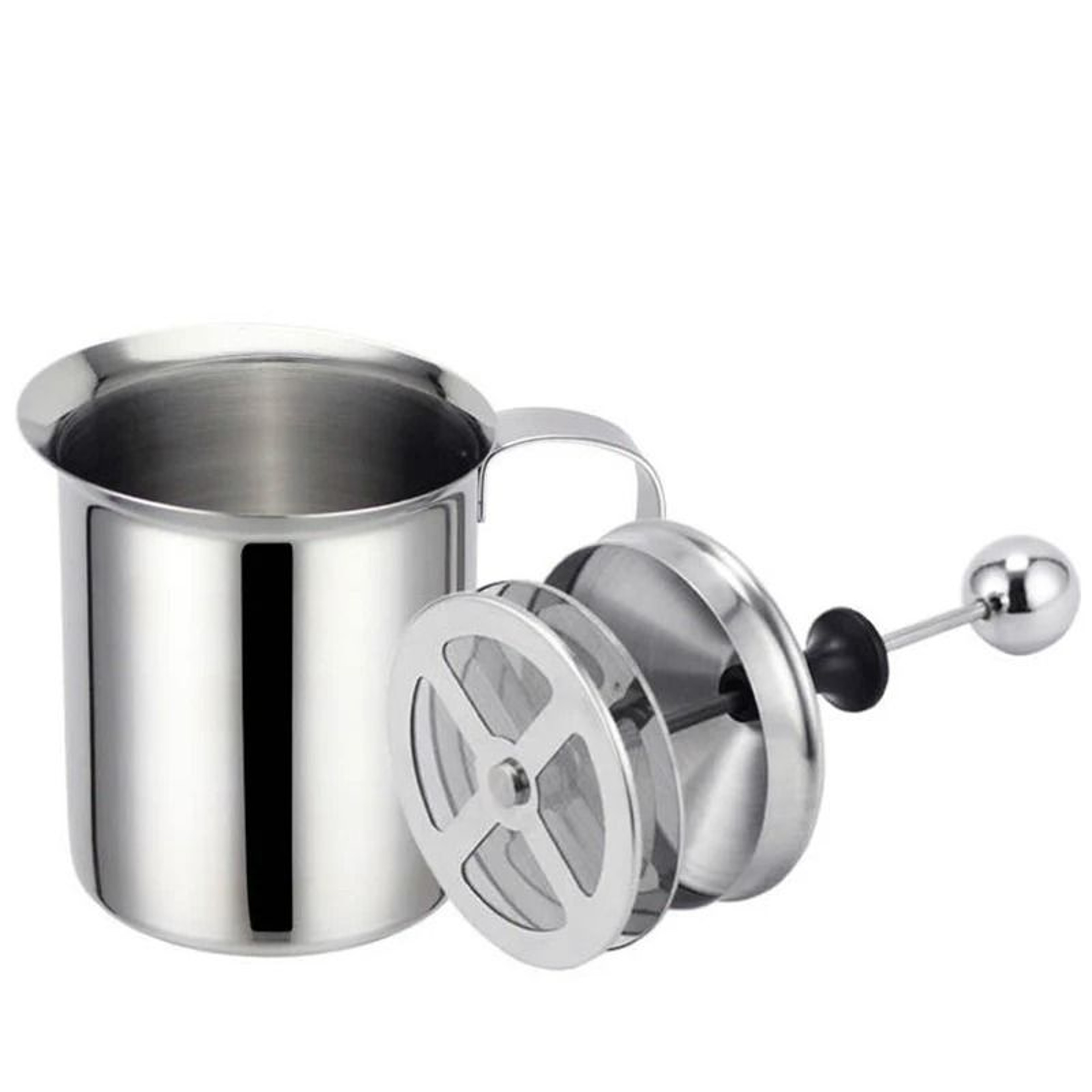 Stainless Steel Milk Frother Double Mesh Creamer Cup For Coffee And Kitchen Use 2