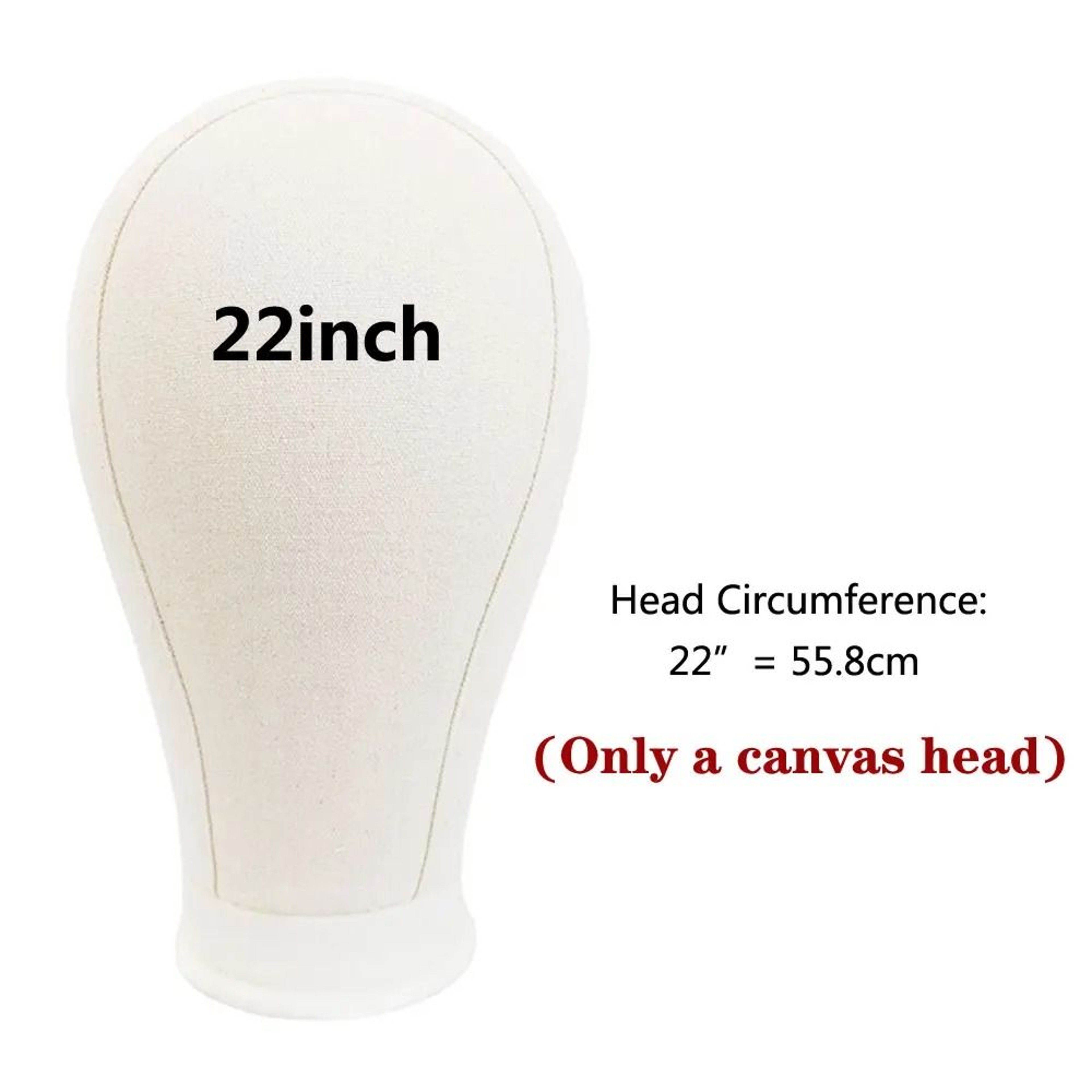 Canvas Wig Head Wig Stand 21 To 24 Inch Mannequin Head For Hairstyling Display And Wig Making With  7