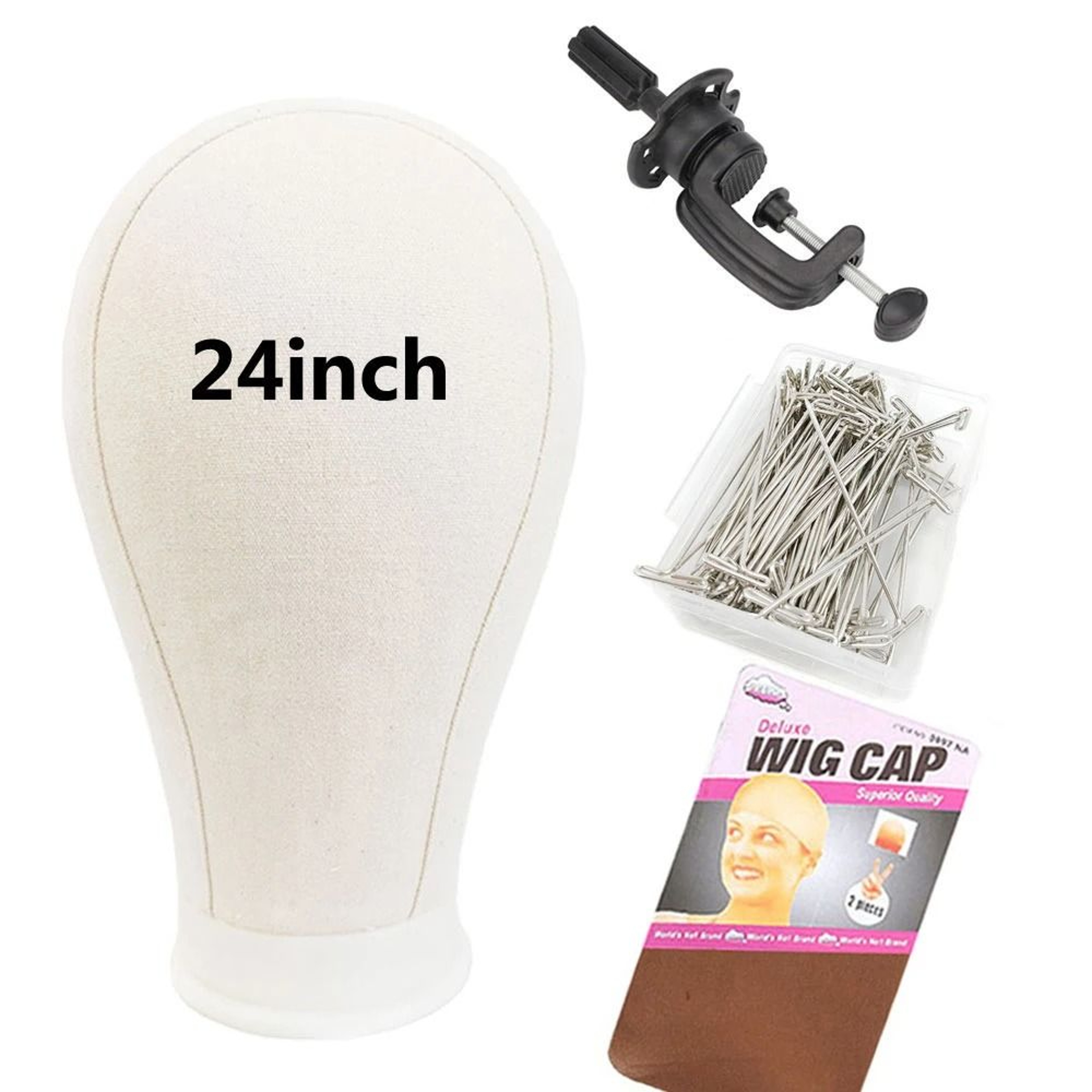 Canvas Wig Head Wig Stand 21 To 24 Inch Mannequin Head For Hairstyling Display And Wig Making With  12