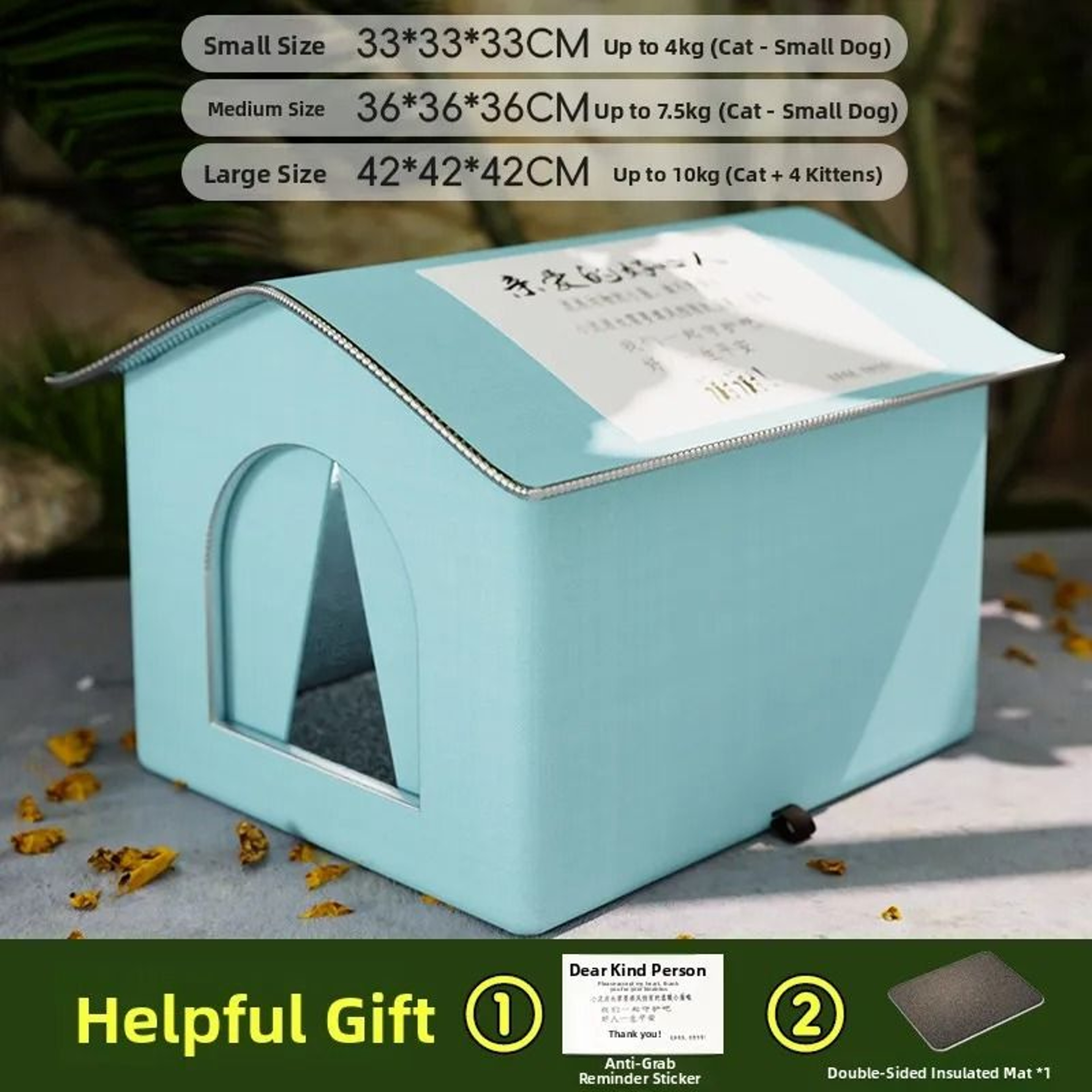Waterproof Winter Shelter For Cats And Dogs Warm All Season Pet House 7