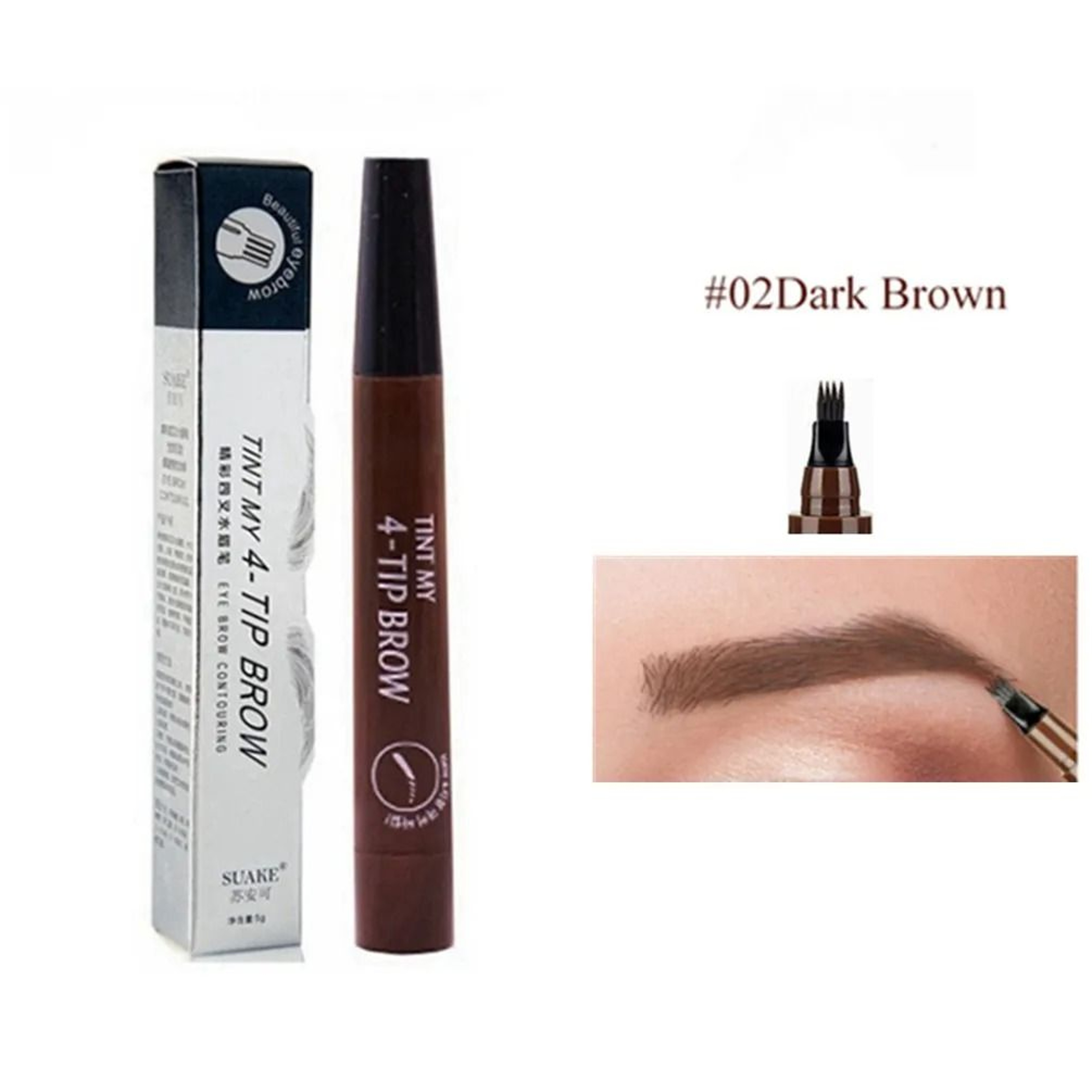 4D Microblading Eyebrow Pen With 4 Fork Tip Long Lasting Liquid Brow Pencil 9