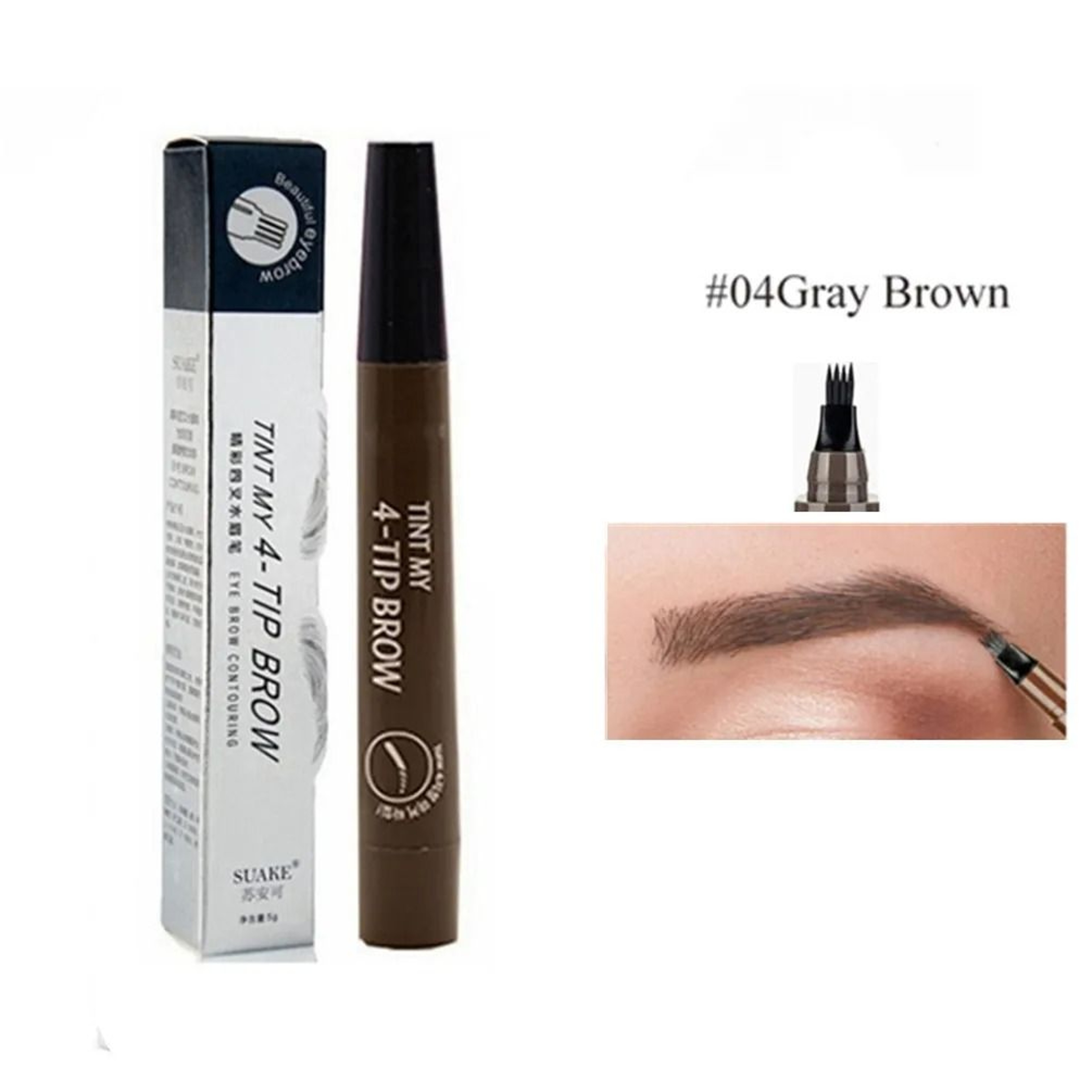 4D Microblading Eyebrow Pen With 4 Fork Tip Long Lasting Liquid Brow Pencil 11