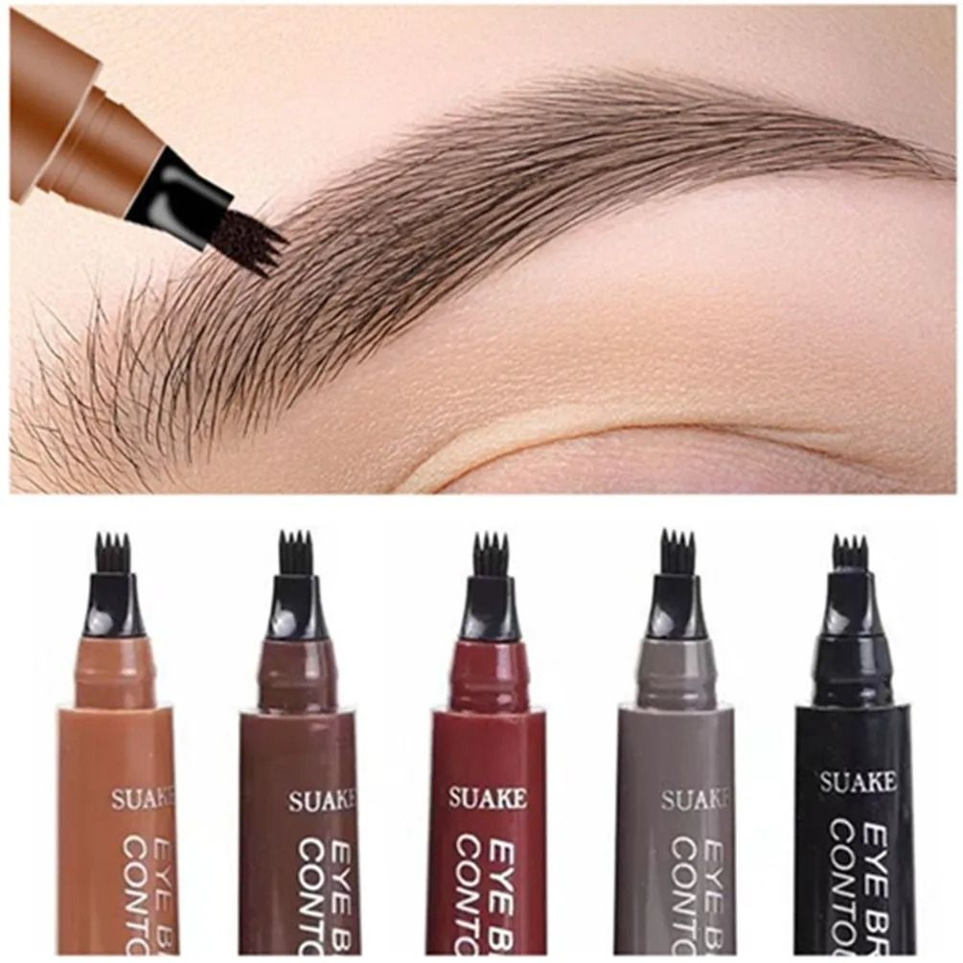 4D Microblading Eyebrow Pen With 4 Fork Tip Long Lasting Liquid Brow Pencil 1