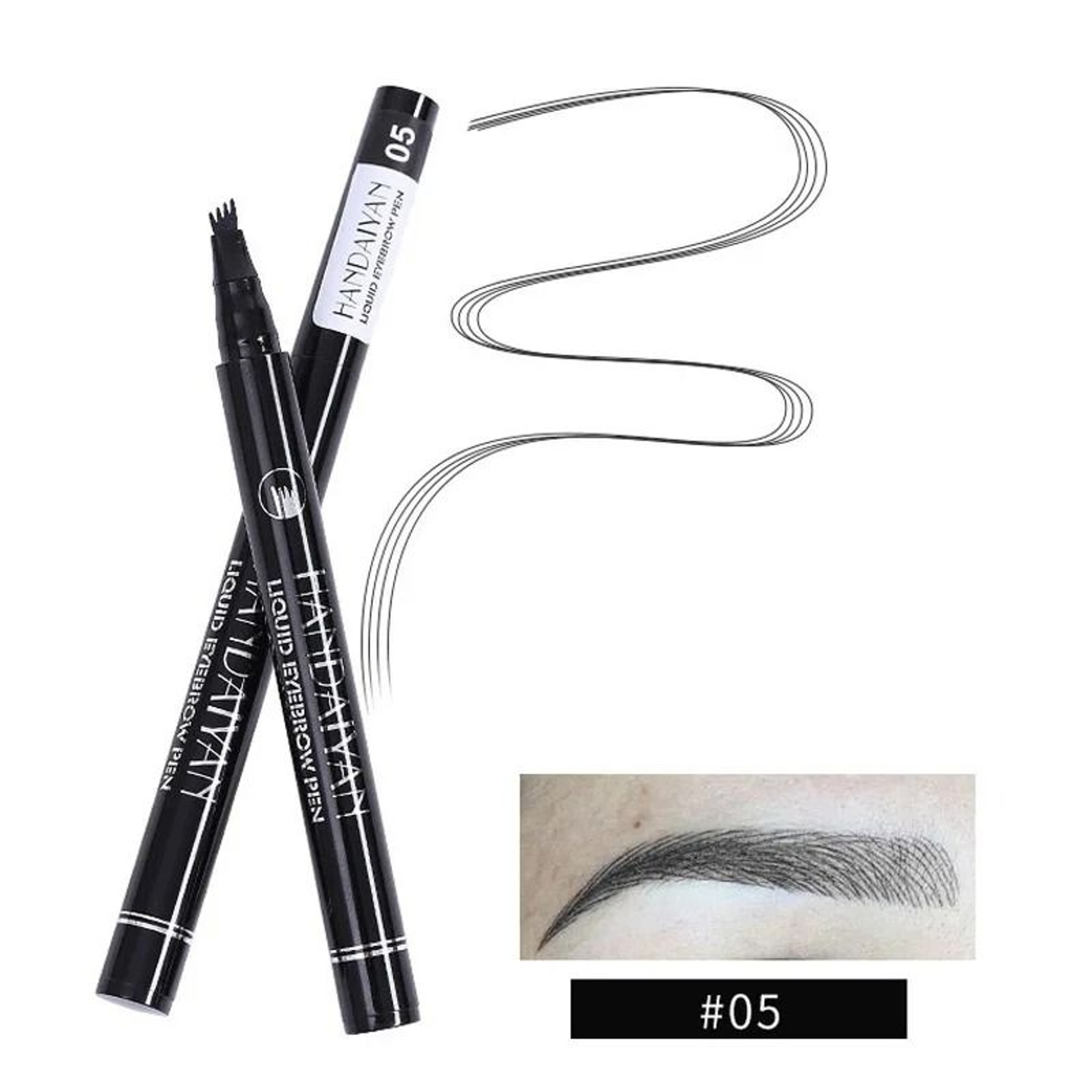 4D Microblading Eyebrow Pen With 4 Fork Tip Long Lasting Liquid Brow Pencil 17