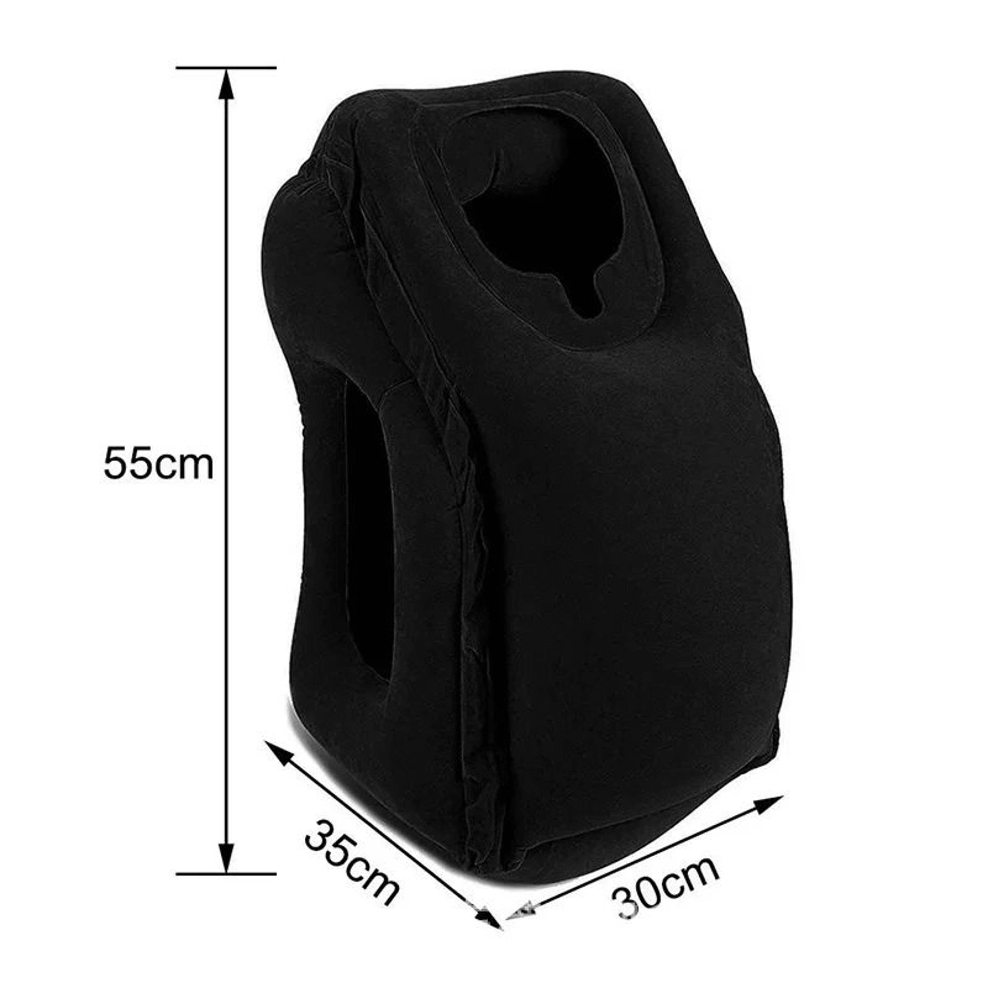 Inflatable Travel Pillow With Chin Support And Headrest Cushion For Airplane Car And Offic 9