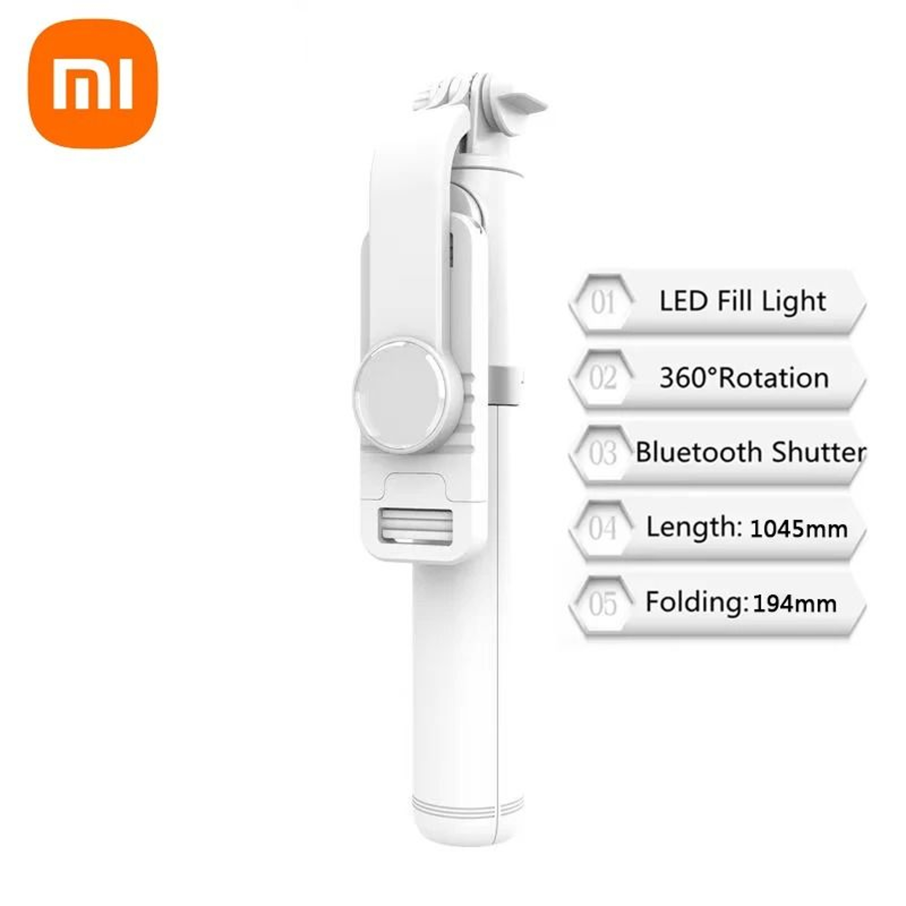 Selfie Stick Tripod With Bluetooth Remote And LED Fill Light For Android And IPhone 8