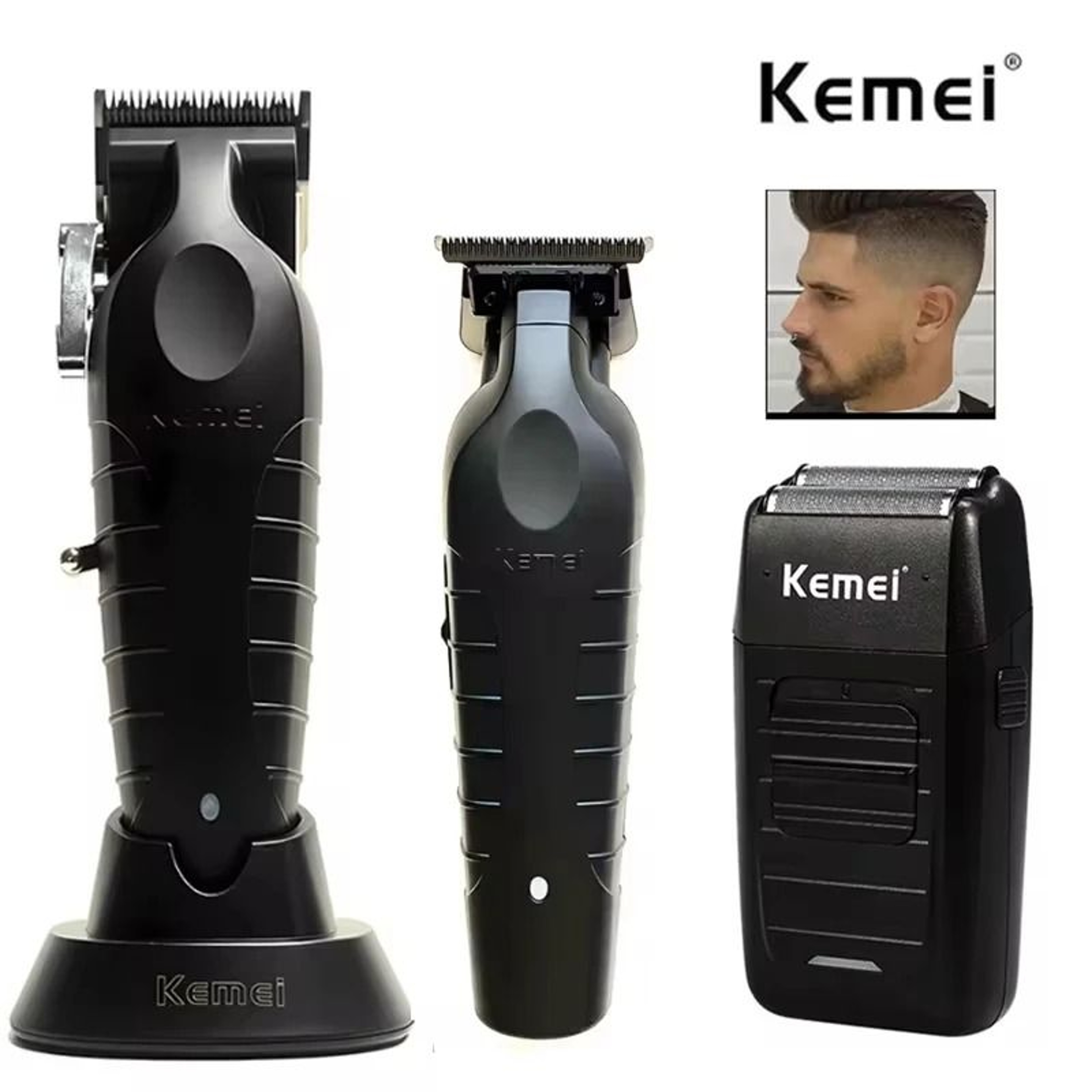 Professional Electric Hair Clipper Kit Men Grooming Trimmer And Shaver Machine 0