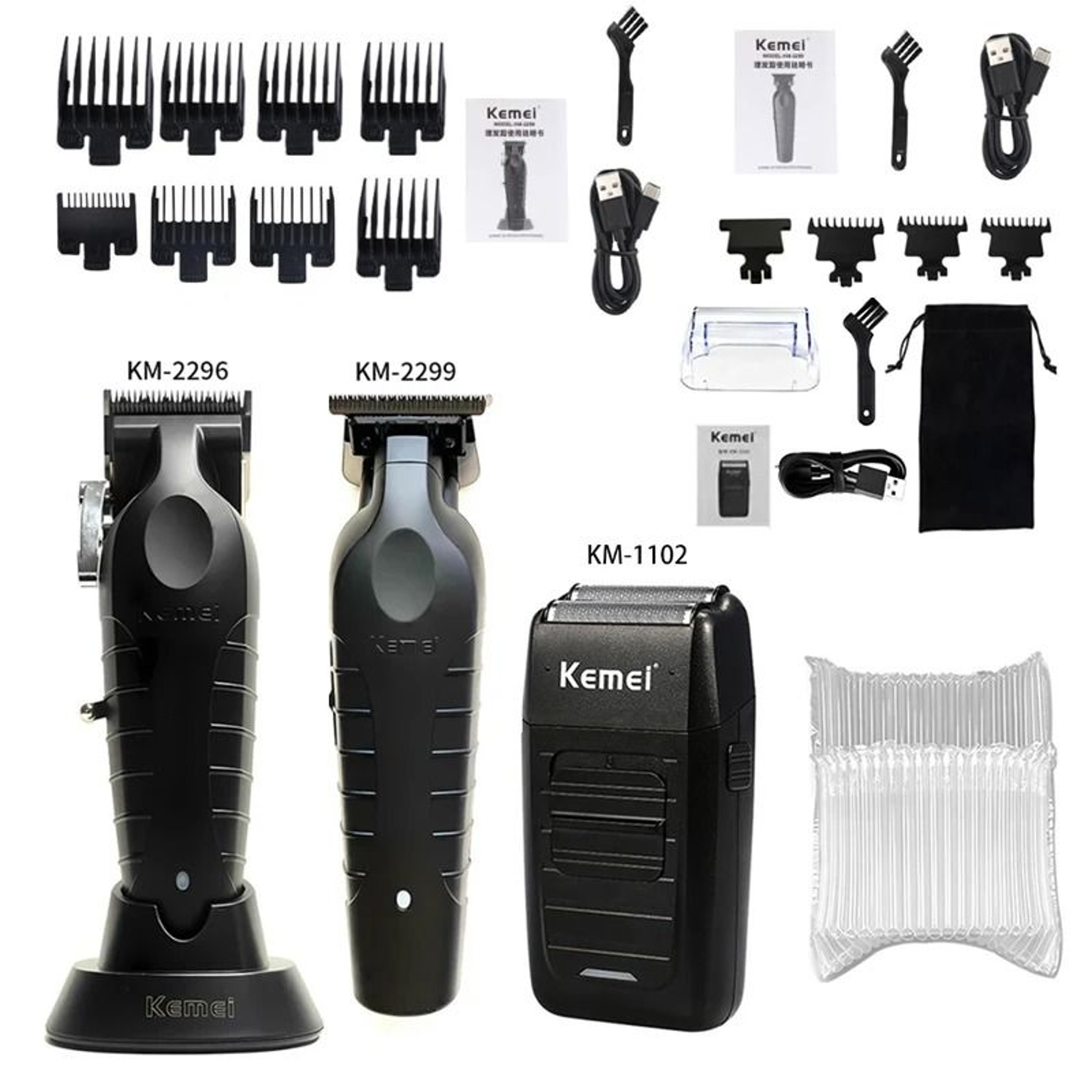 Professional Electric Hair Clipper Kit Men Grooming Trimmer And Shaver Machine 14