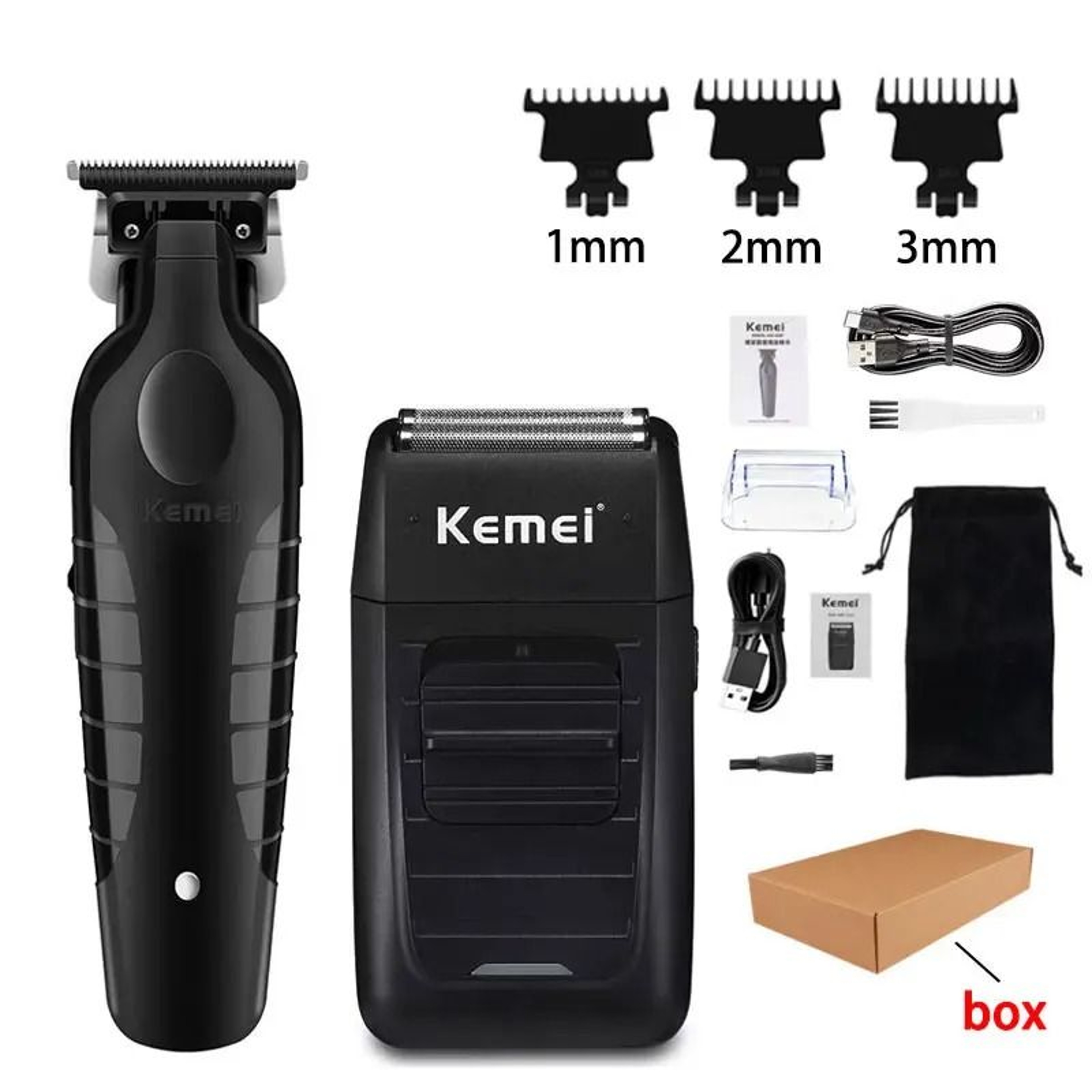 Professional Electric Hair Clipper Kit Men Grooming Trimmer And Shaver Machine 17