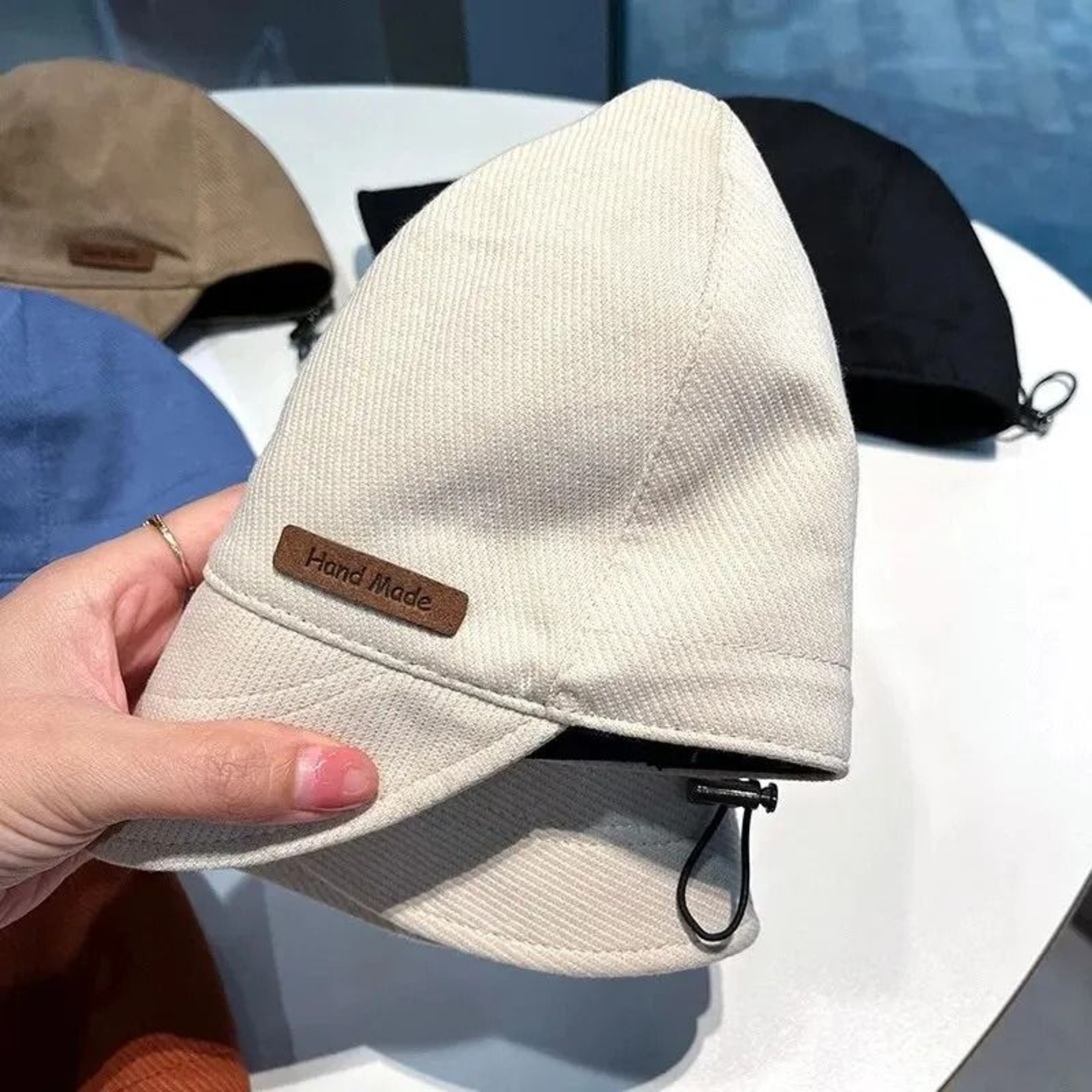 Foldable Cotton Sunhat Women Wide Brim UV Protection Summer Beach Hat 3