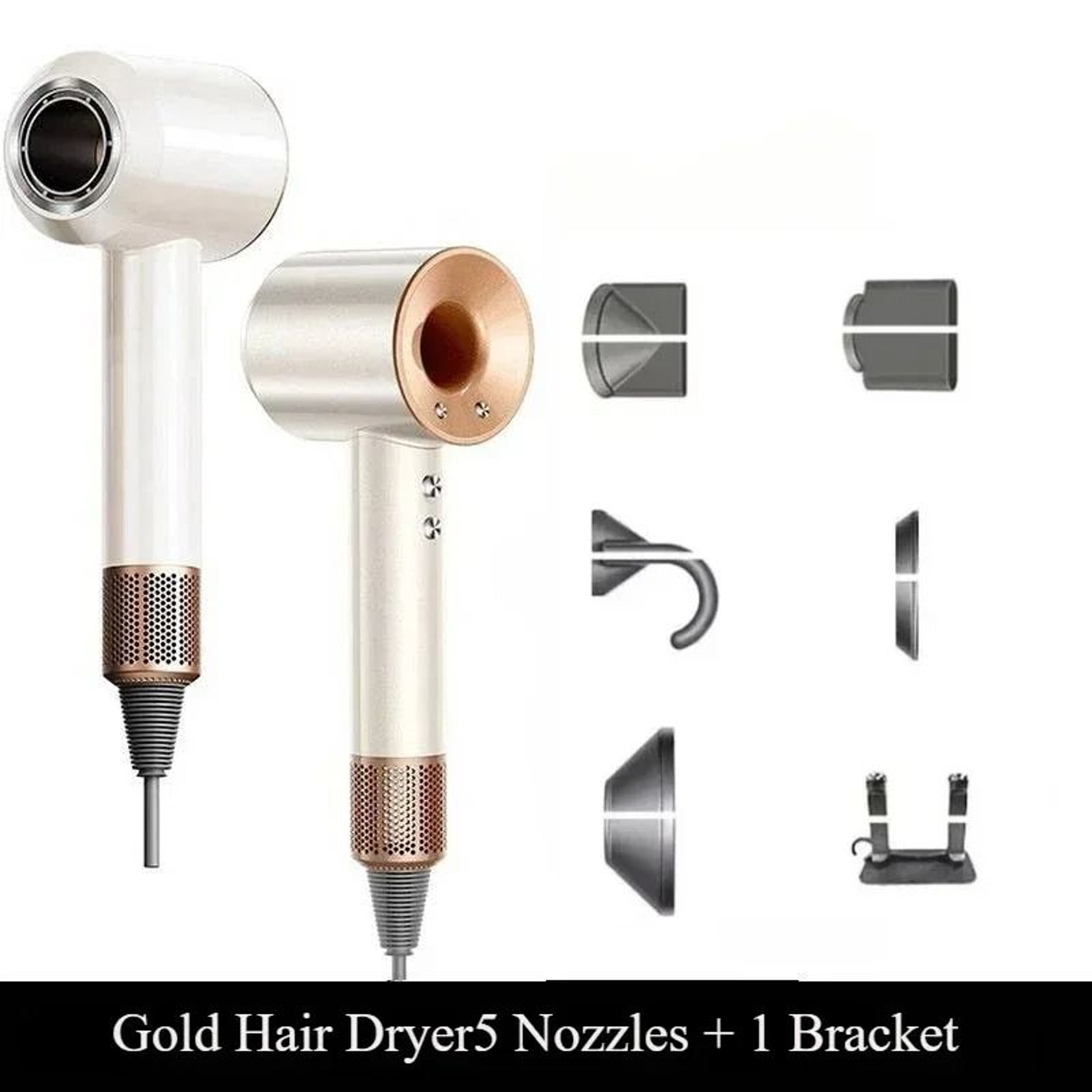 5 In 1 Professional Hair Dryer Hot And Cold Air Styling Tool With Multiple Attachments 10